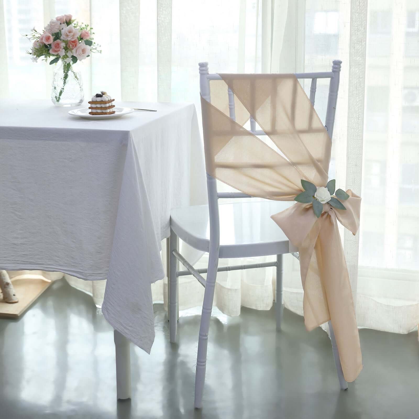 Hot Deal: 5-Pack Nude Polyester Chair Sashes 6x108