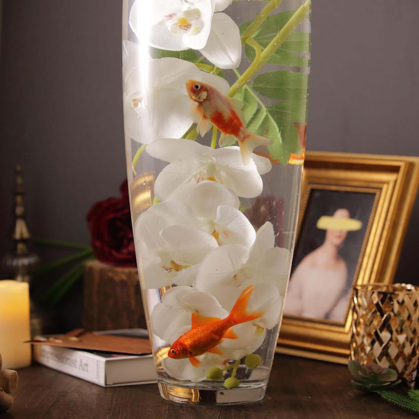 Heavy - Duty Clear Glass Cylinder Tapered Vase for Event Flower Centerpieces