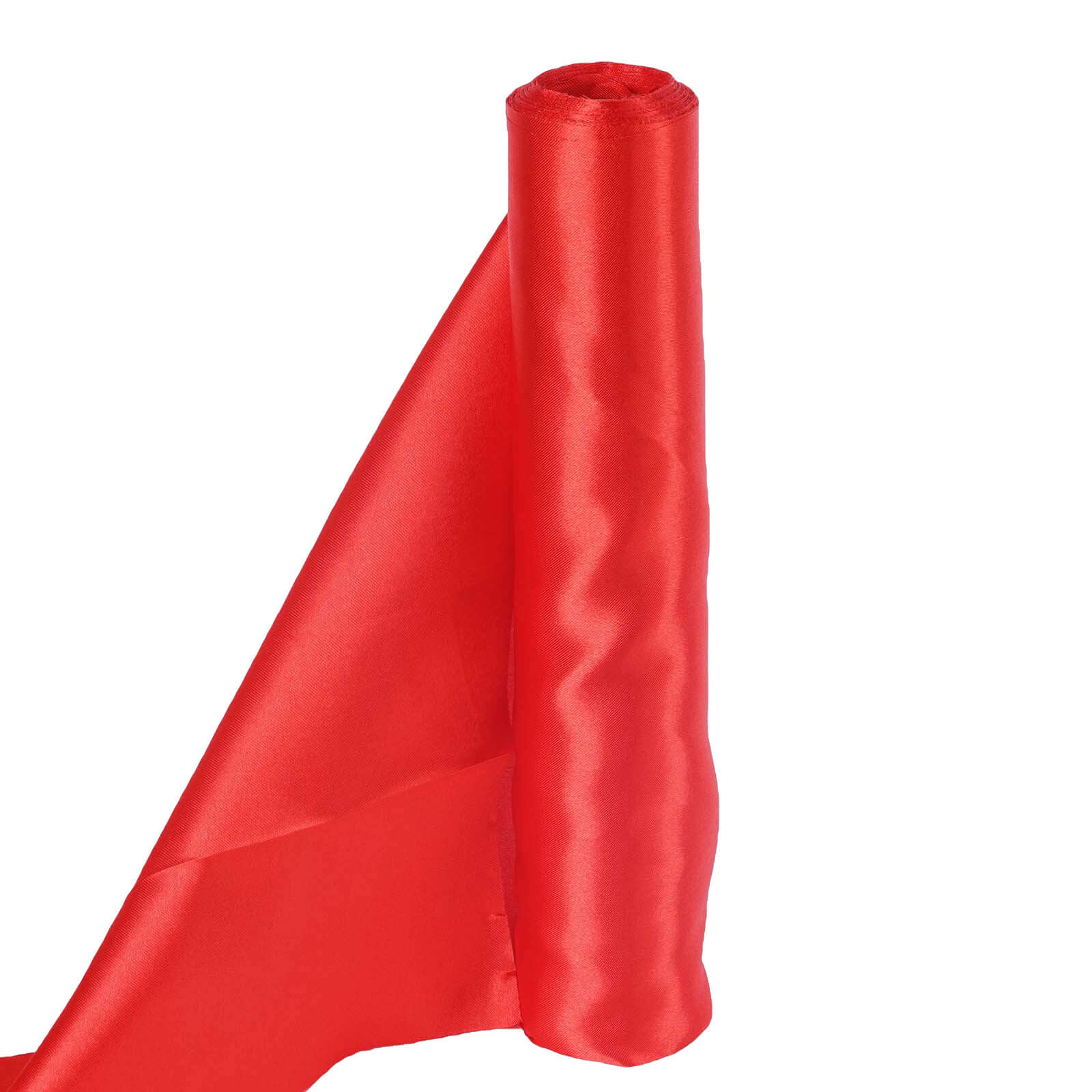 Wholesale Red Satin Fabric Bolt - 12 Feet Wide, 10 Yards Long for DIY Crafts