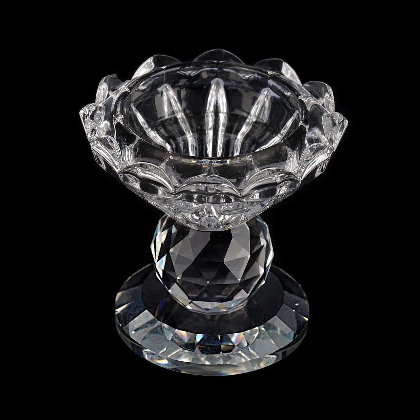 Gemcut Crystal Glass Prism Votive Candle Holder - Ideal for Decor! 2.5