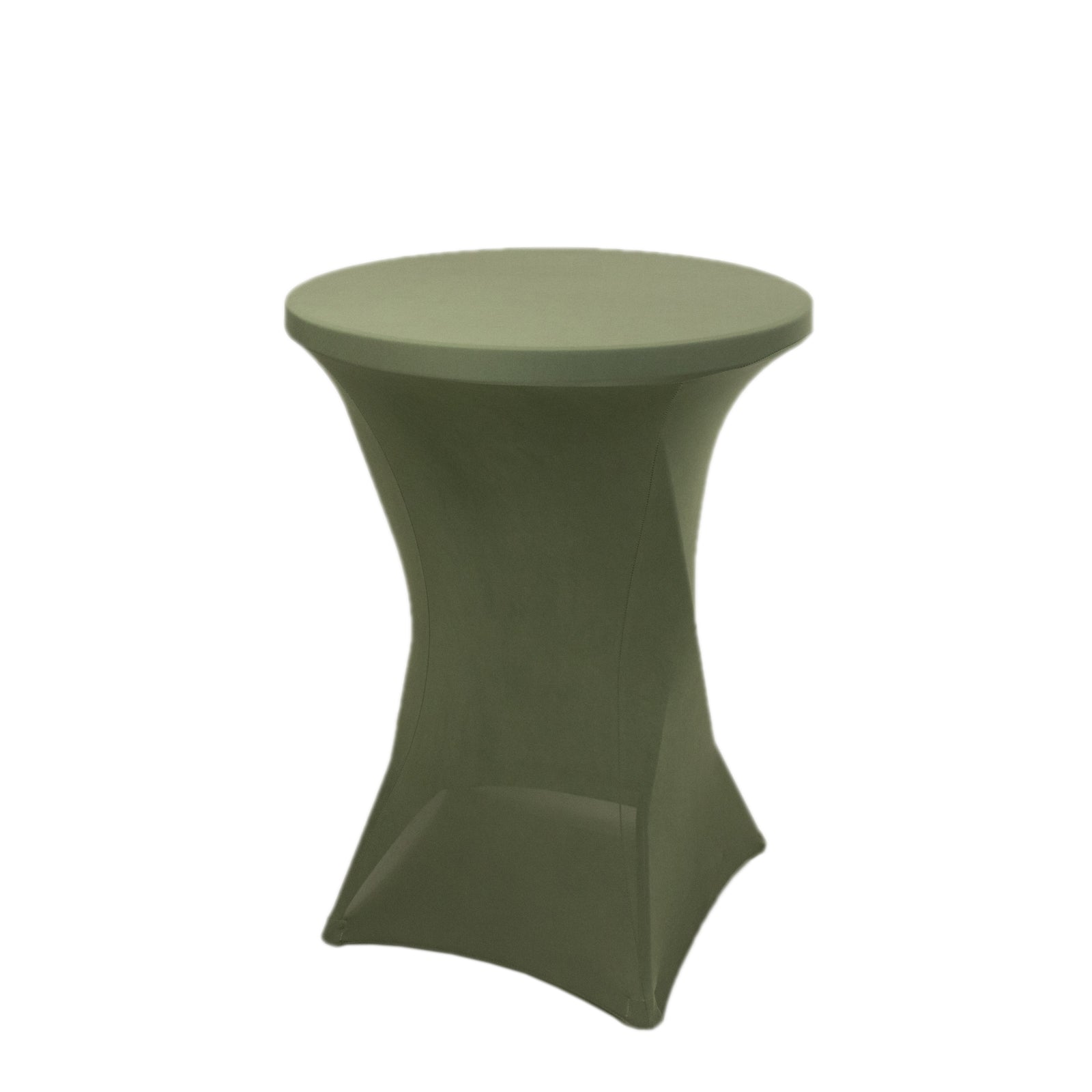 Easy - Maintain Stretch Fitted Spandex Round Cocktail Table Cover in Dusty Sage Green for 24 - 32 Inch Tables