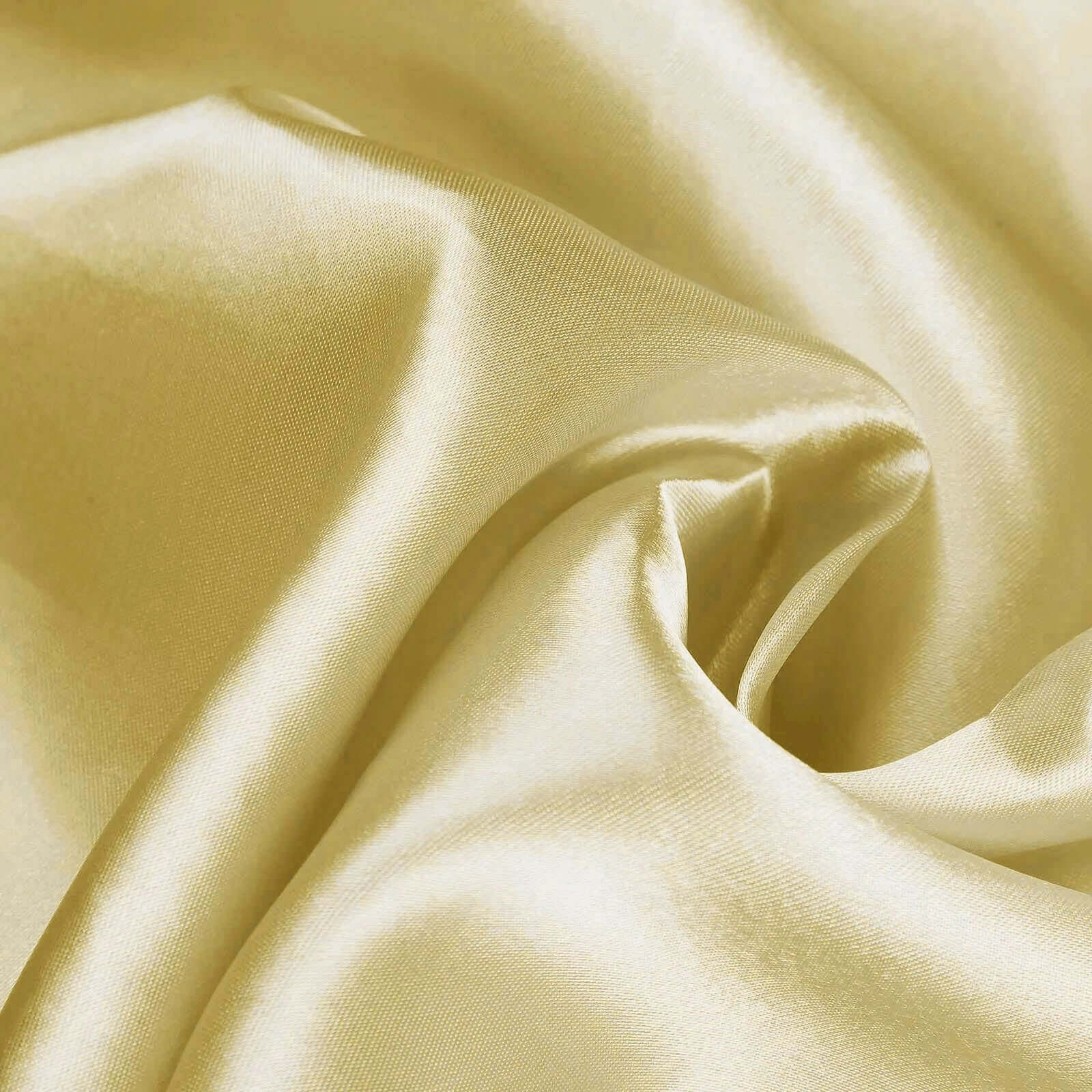 Champagne Satin Self-Tie Chair Cover - Universal Design for Multiple Chair Types, Durable Slip-On