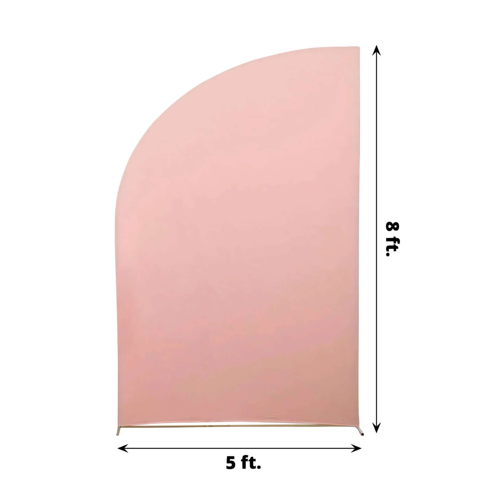 Hot Sale! 8ft Dusty Rose Spandex Fitted Cover for Half - Moon Wedding Backdrop Stand