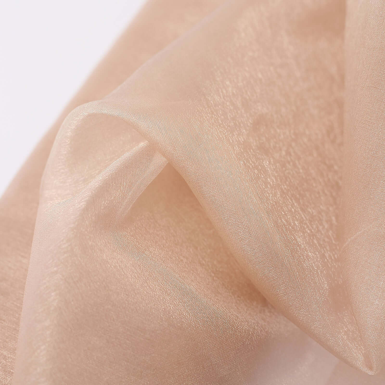 10yd Nude High-Quality Sheer Chiffon Fabric Bolt for DIY Drapery