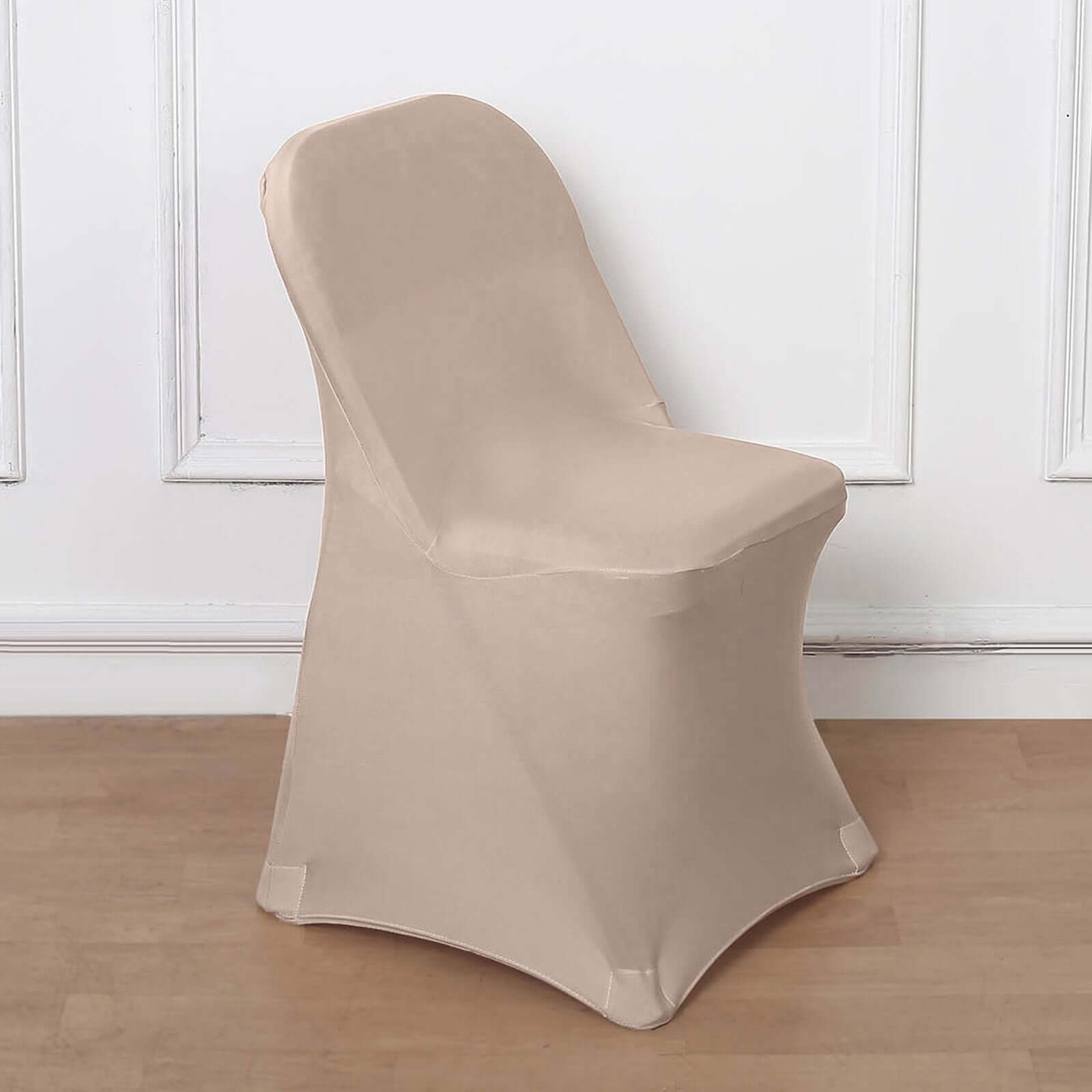 Hot Deal! Reusable & Wrinkle-Resistant 160GSM Nude Spandex Stretch Chair Cover for Folding Chairs