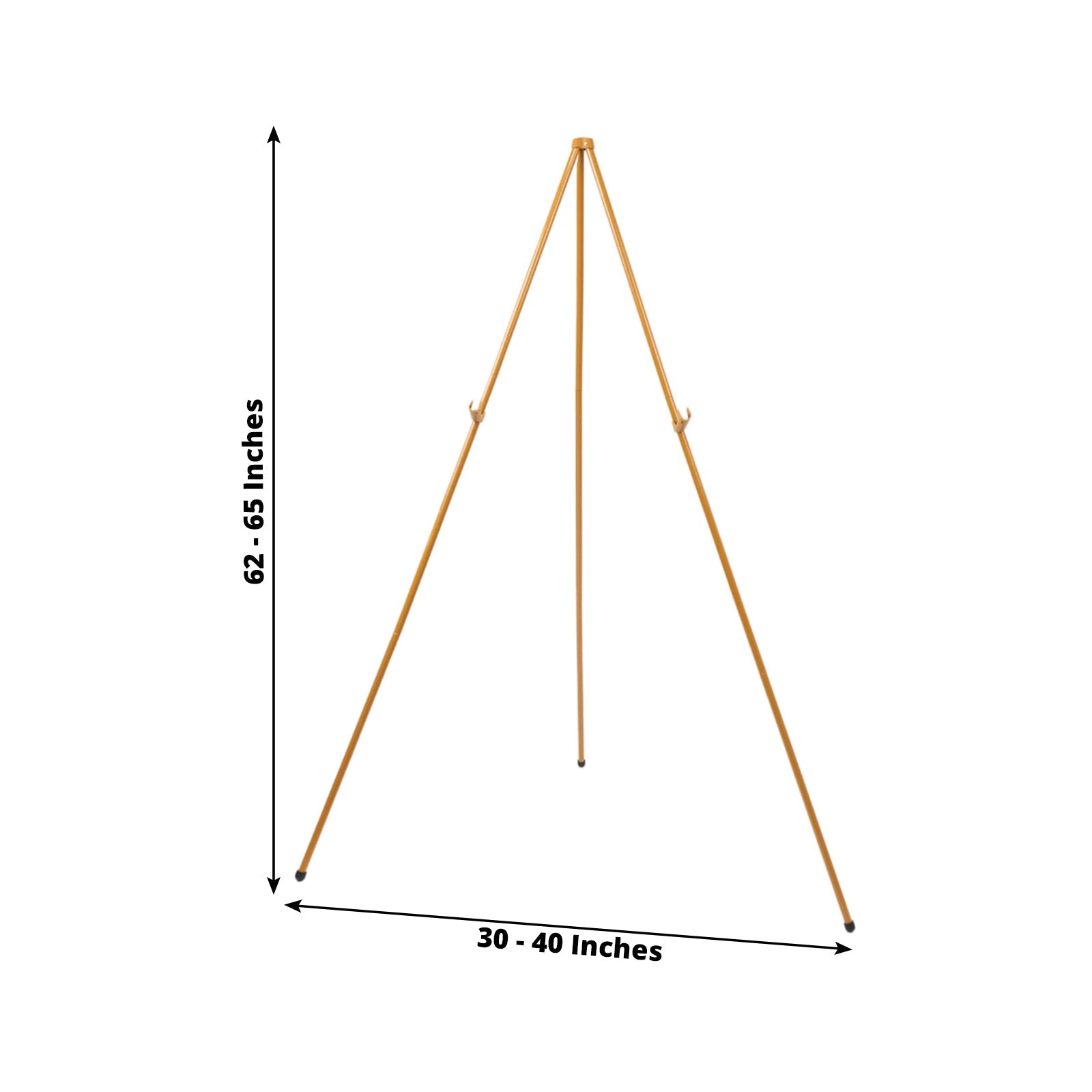 65" Heavy-Duty Gold Metal Easel Stand: Portable & Adjustable for Weddings, Posters & Art - Great Deal!
