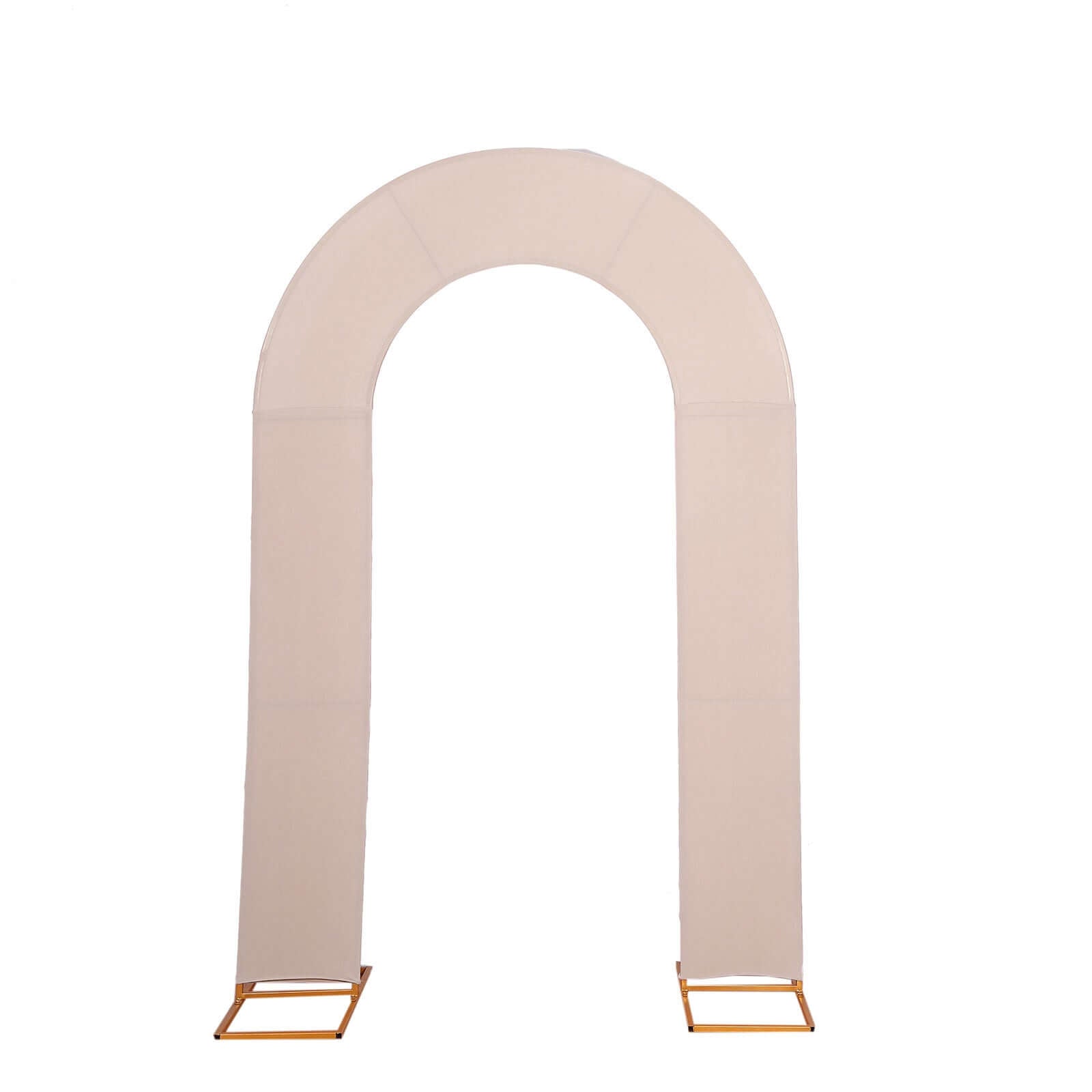 Hot! 8ft Nude Spandex U-Shaped Wedding Arch Cover, Double-Sided Slipcover