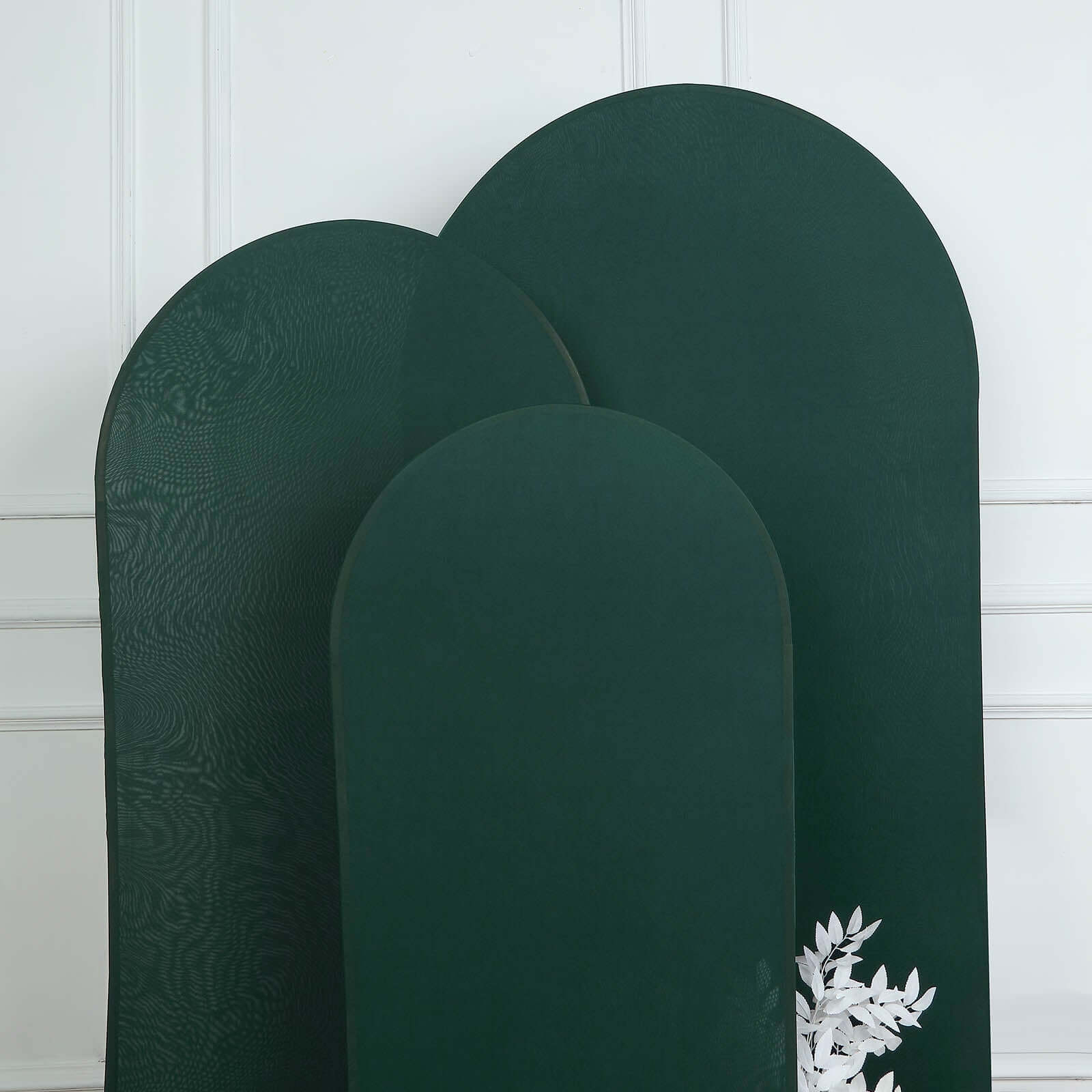 5ft Double - sided Matte Emerald Green Spandex Fitted Cover for Round Top Wedding Arch