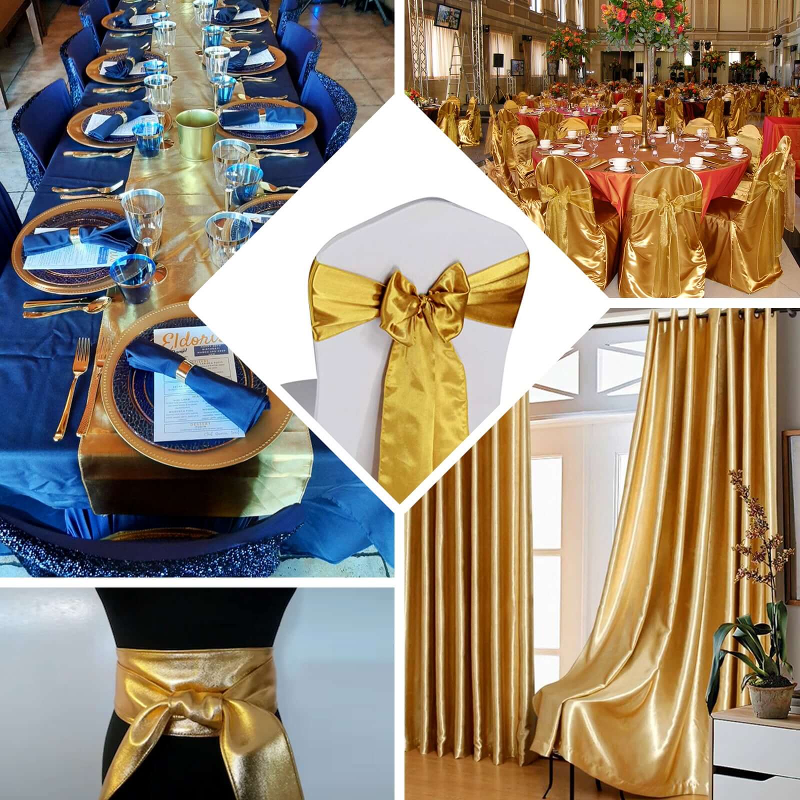 Hot Deal! 54-Inch Wide, 10-Yard Gold Shiny Polyester Lame Fabric Bolt for DIY Crafts