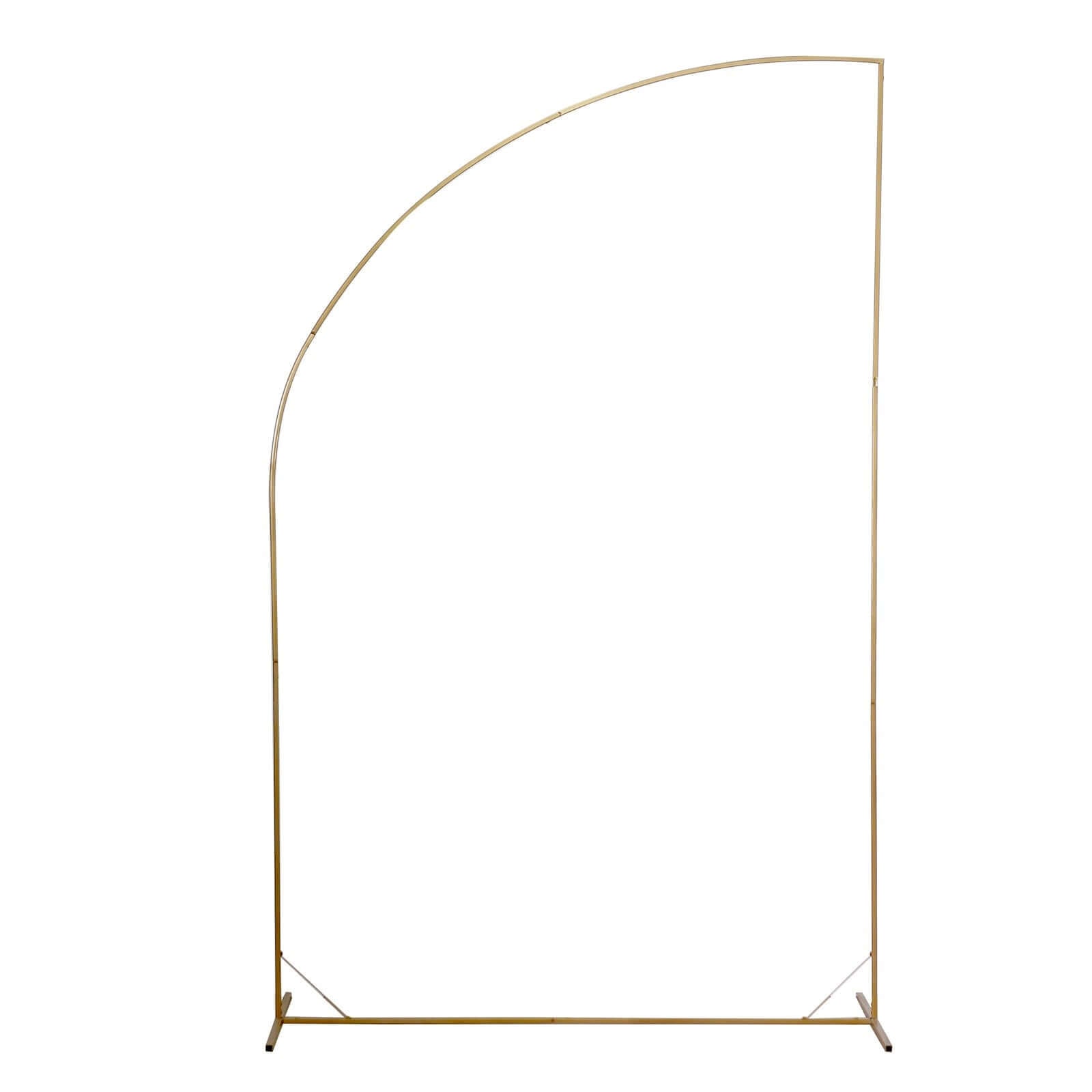 Discount! 8ft Gold Metal Half Moon Floral Frame Wedding Arbor Stand for Event Decoration