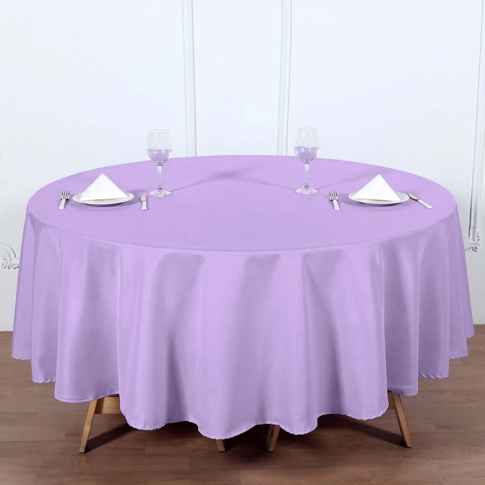 Hot Deal! 90-Inch Round Lavender Lilac Polyester Tablecloth - Stain & Wrinkle-Resistant