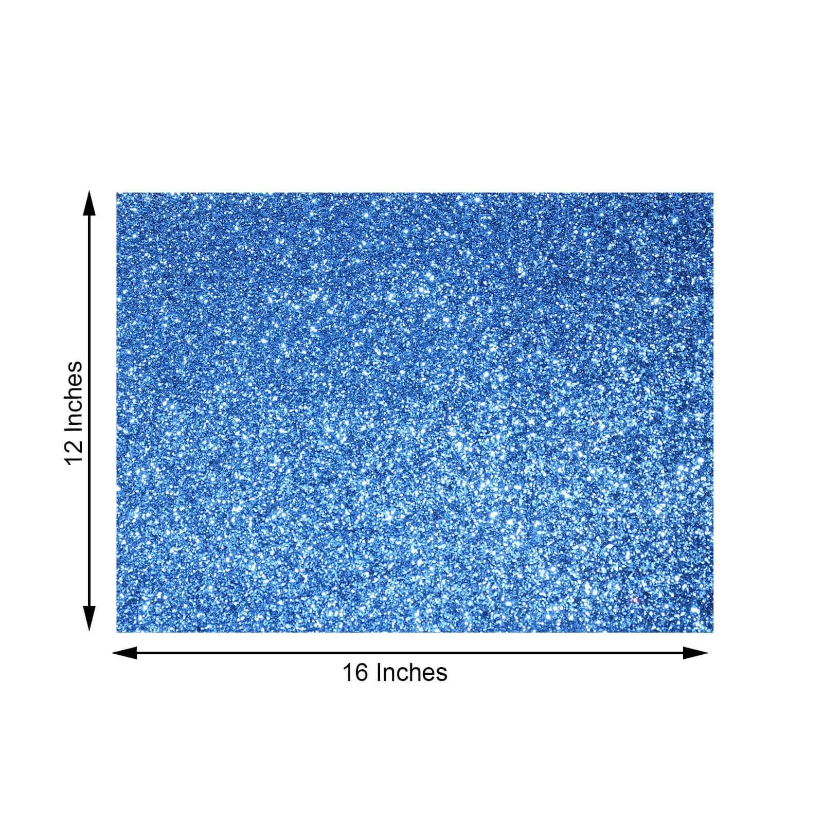 Hot Deal! 6-Pack Royal Blue Glitter Rectangle Non-Slip Placemats 12x18