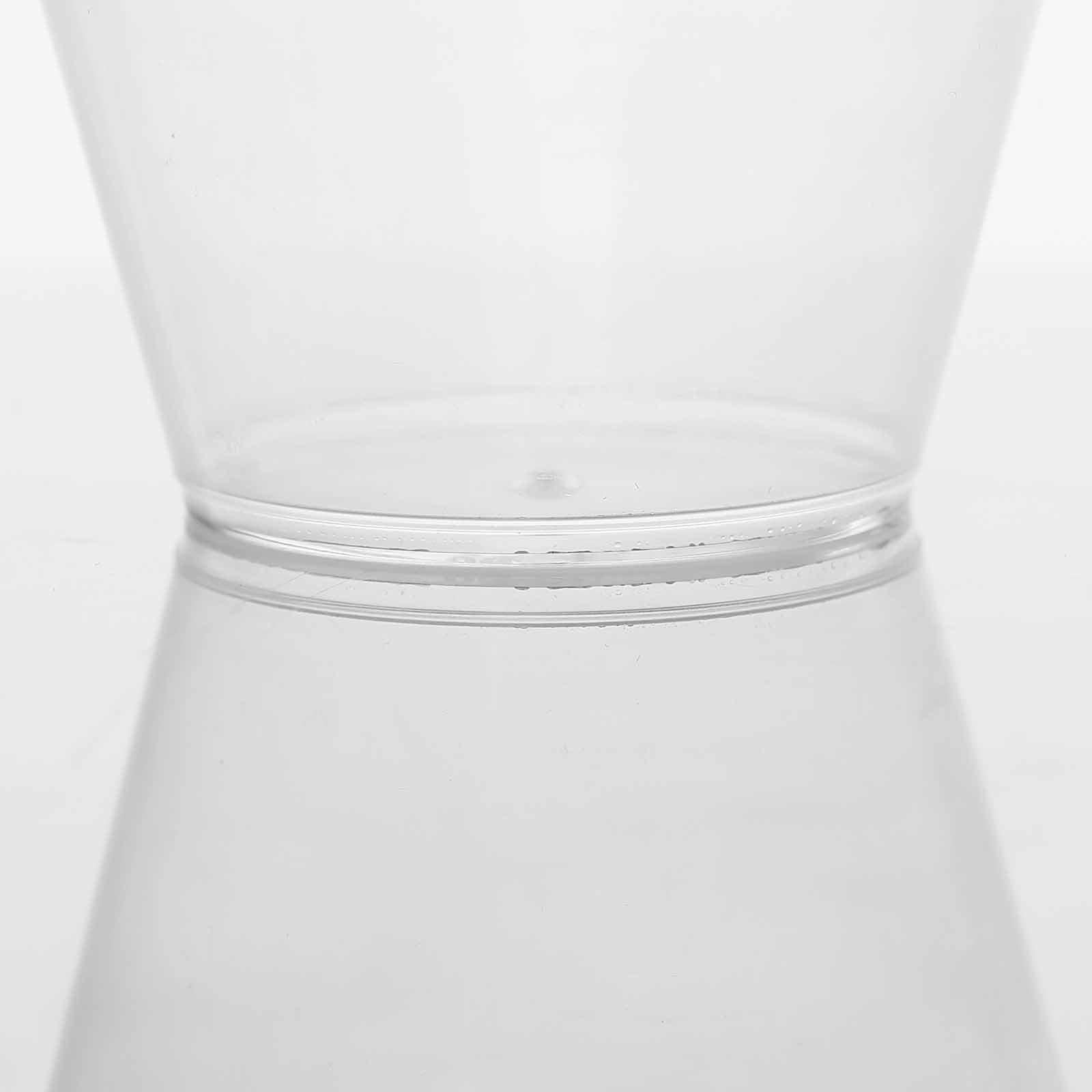 25-Piece Set of 9oz Clear Hard Plastic Disposable Party Tumblers