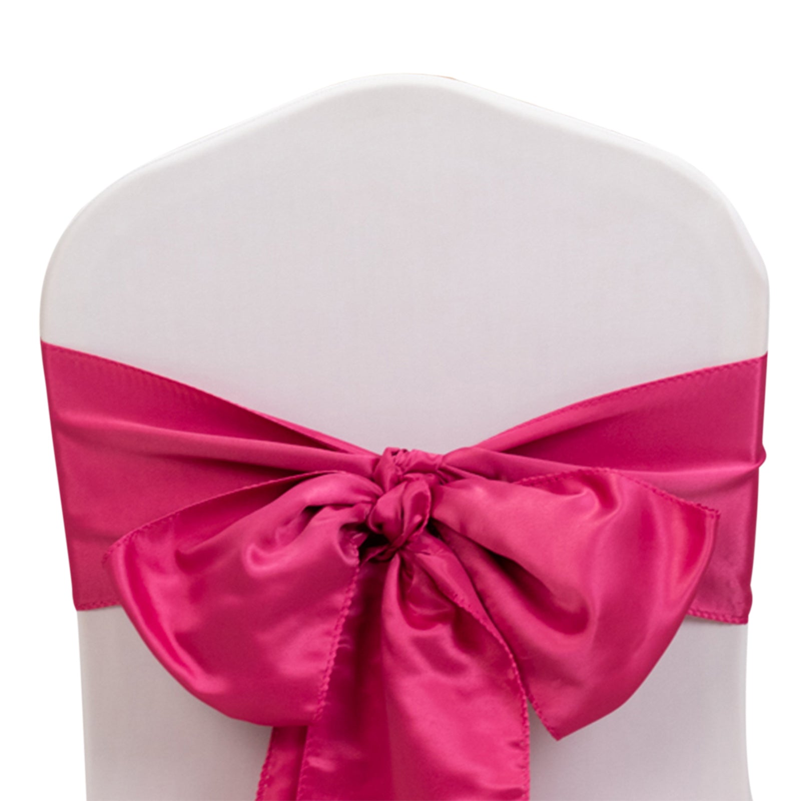 5-Pack Fuchsia Lamour Satin 6x106 Chair Sashes - Stylish & Reusable Decor