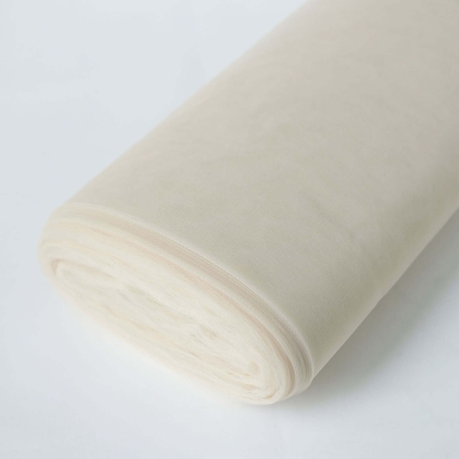 50-Yard Beige Tulle Fabric Bolt, 108 Inches Wide, Ideal for DIY Crafts