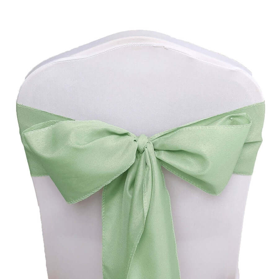 Hot Deal! 5-Pack Sage Green Polyester Chair Sashes 6x108