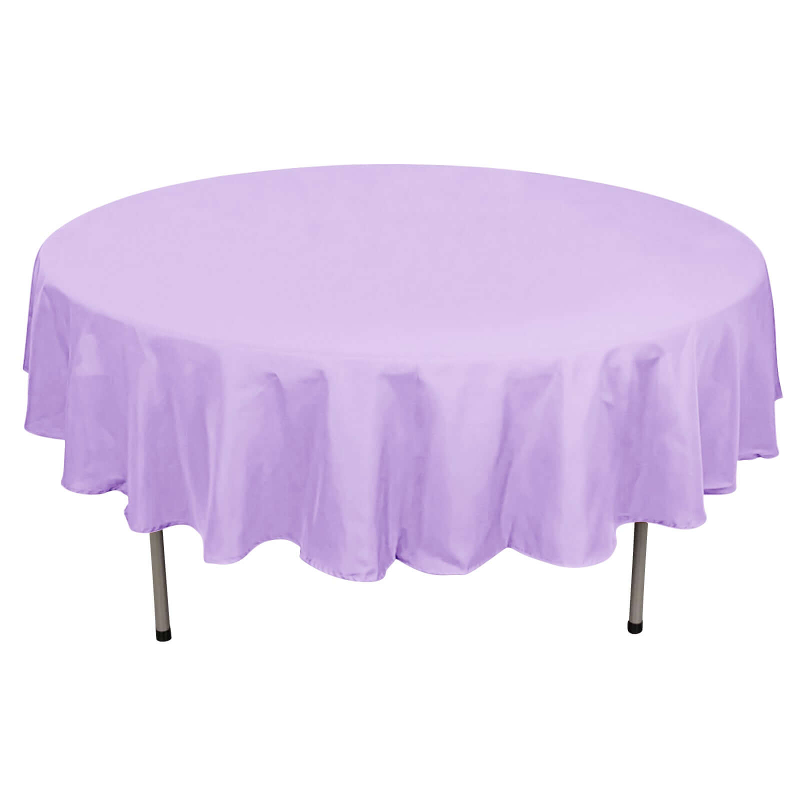 Hot Deal! 90-Inch Round Lavender Lilac Polyester Tablecloth - Stain & Wrinkle-Resistant