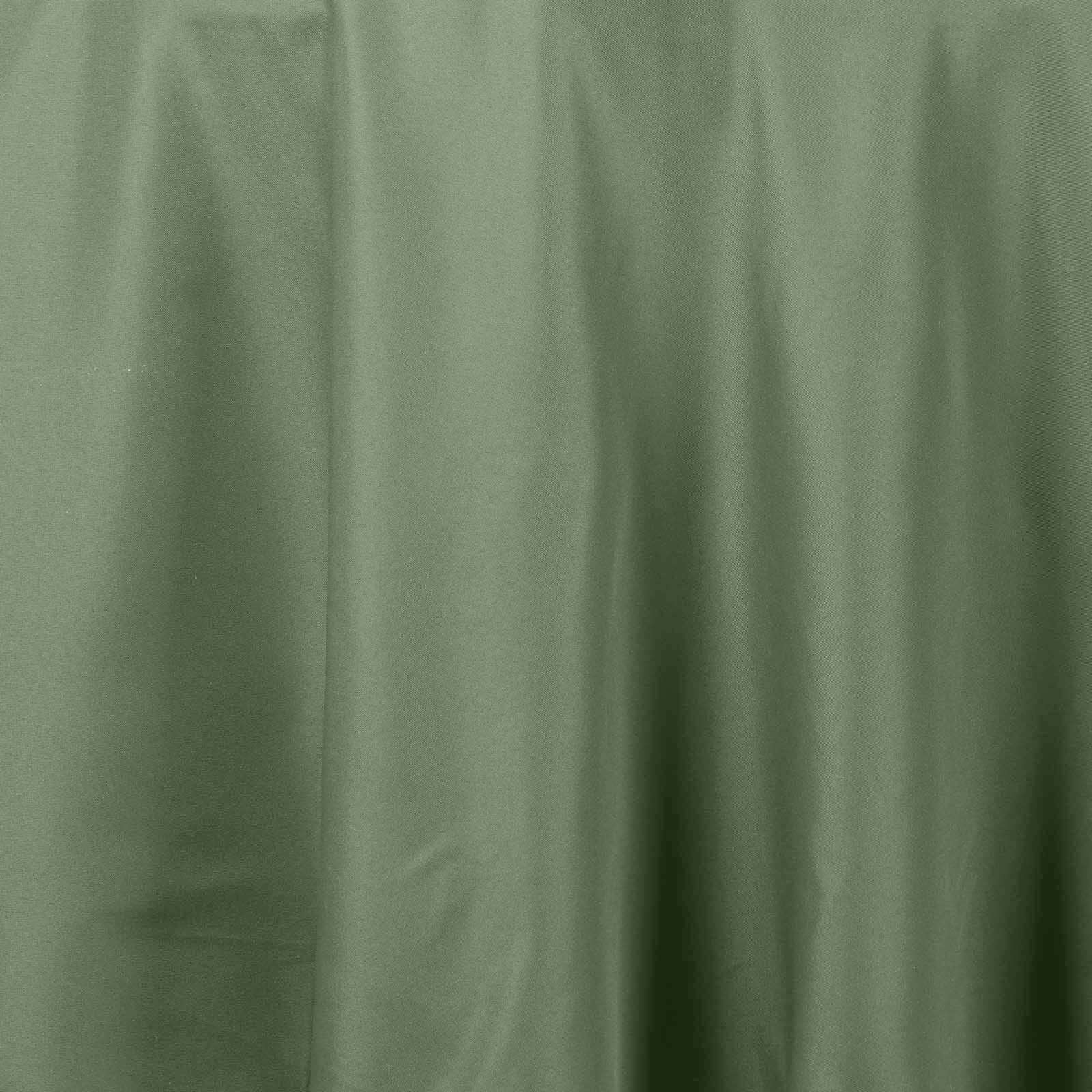 Olive Green 108-Inch Round Polyester Tablecloth - Wrinkle-Free & Stain-Resistant, Ideal for Events
