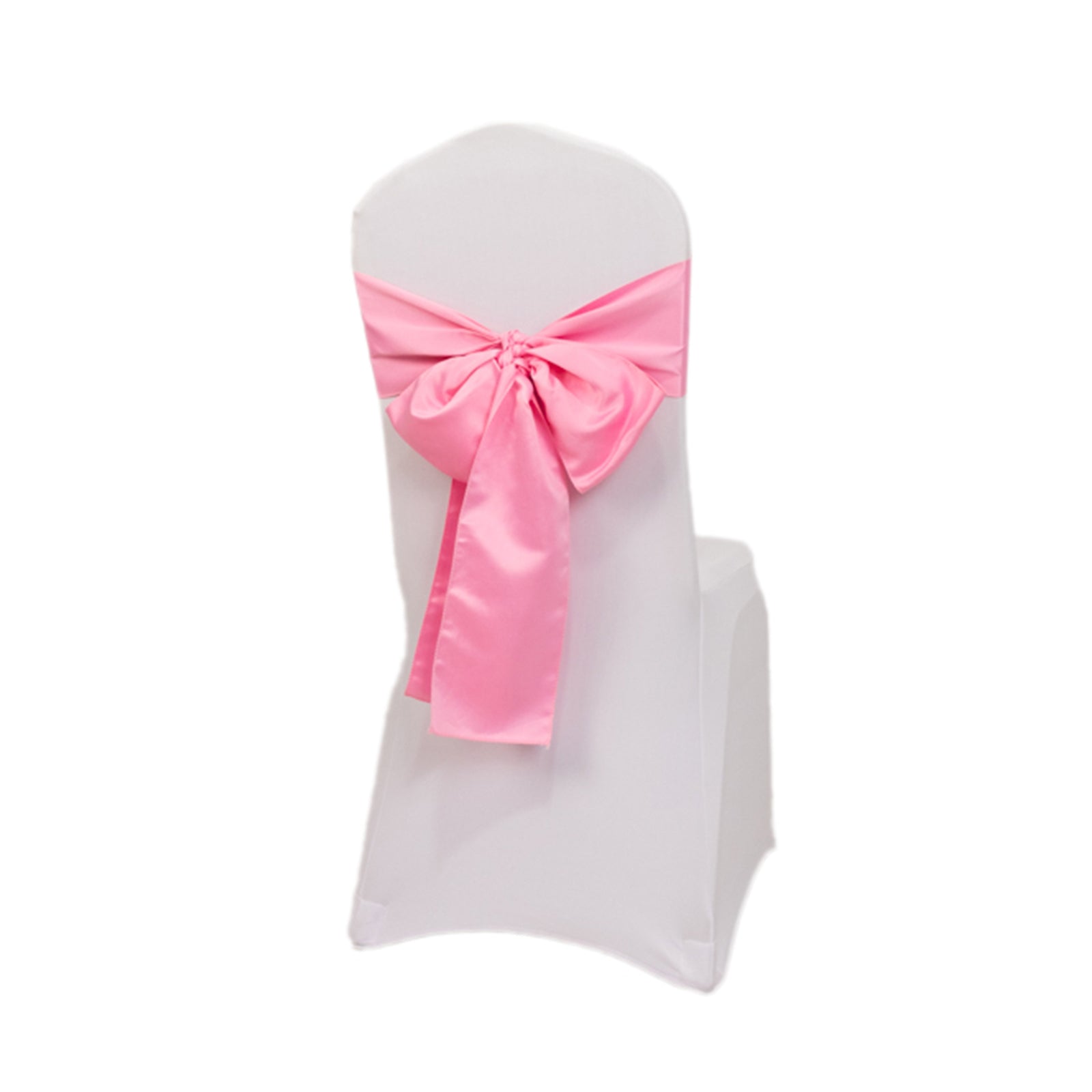 Set of 5 Pink Lamour Satin 6x106 Chair Sashes - Stylish Reusable Decor
