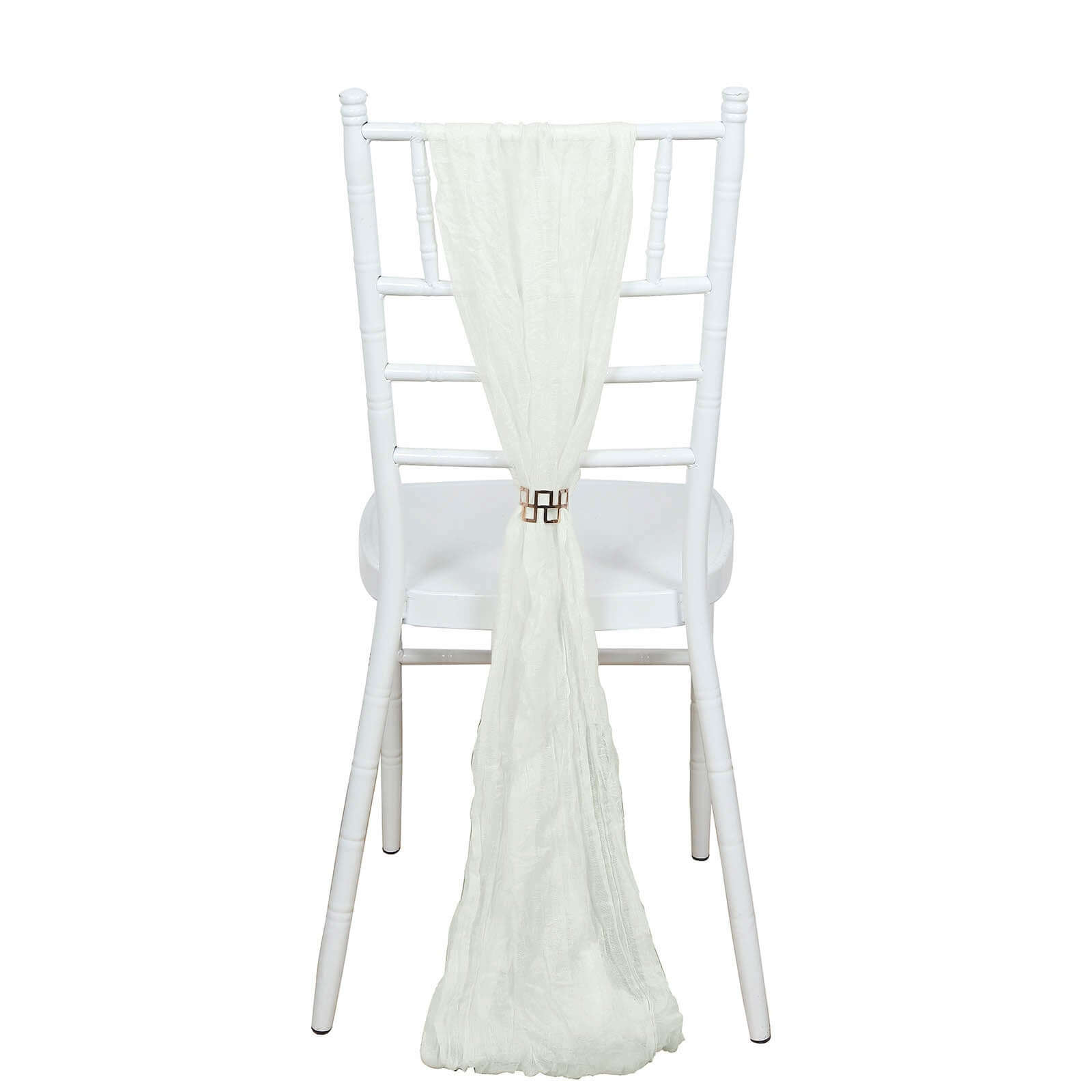 Special Offer! 5-Piece Ivory Cheesecloth Gauze Chair Sashes for Boho Weddings & Gatherings