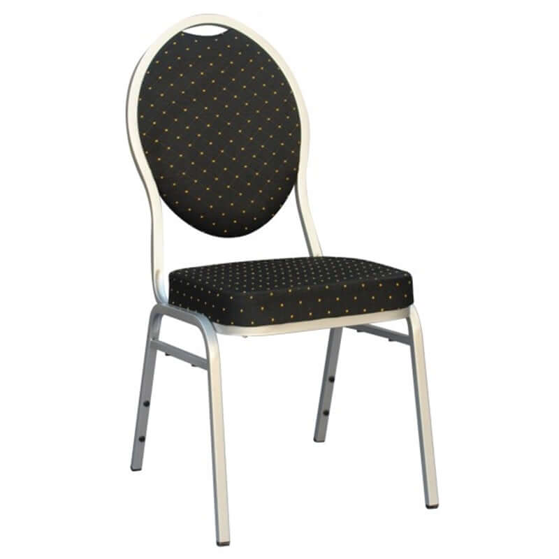 Black Premium Spandex Stretch Chair Cover with Foot Pockets for Banquets - 220GSM