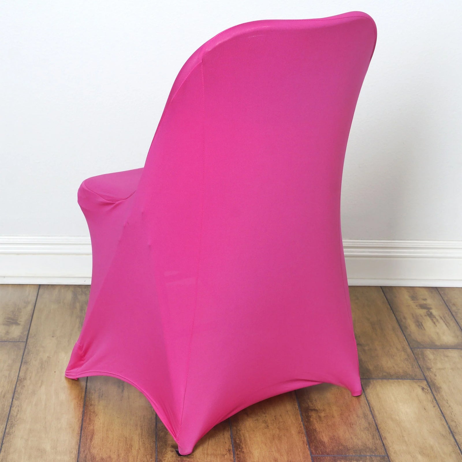 10-Pack Fuchsia Stretch Spandex Slipcovers for Folding Chairs - Durable 160GSM