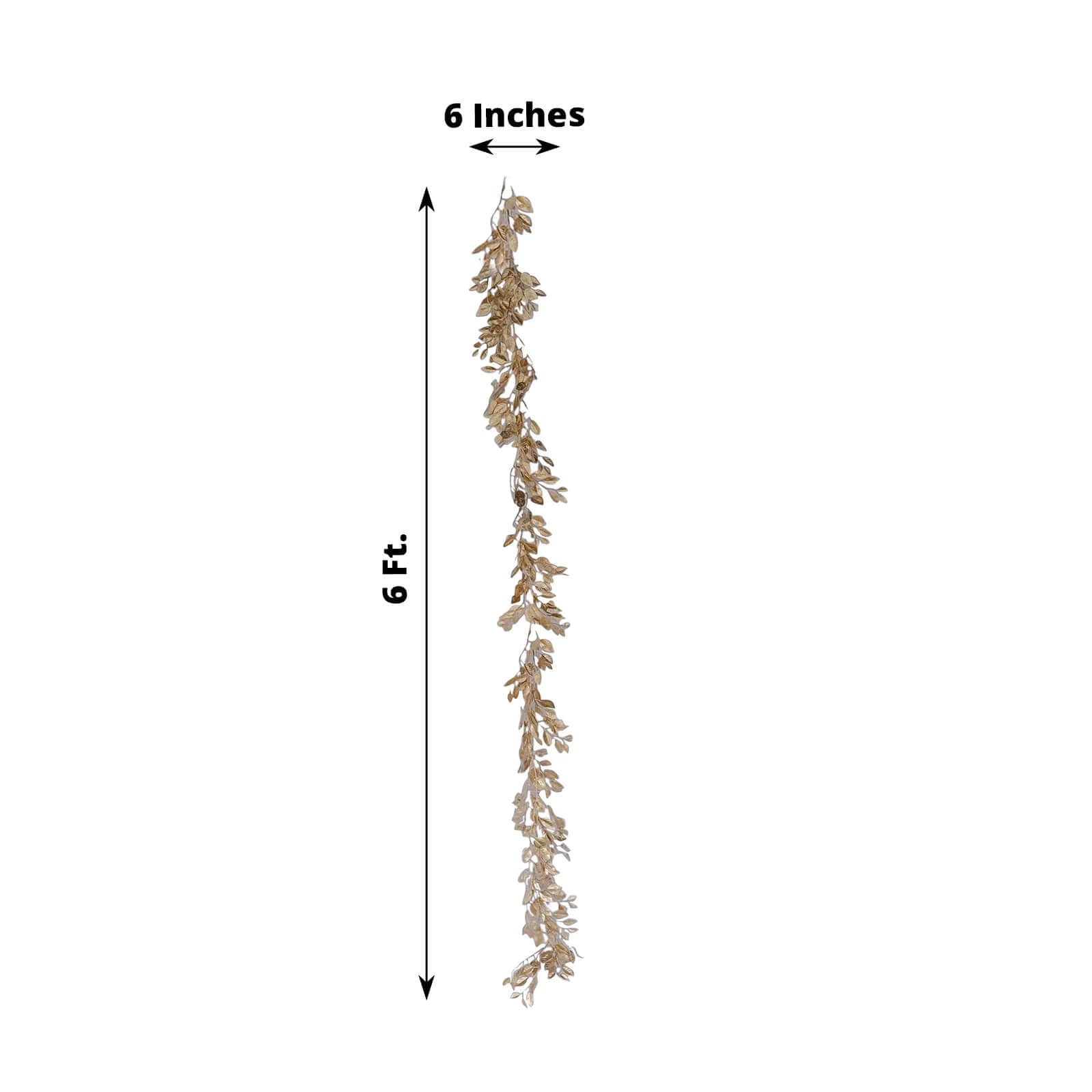 6ft Metallic Gold Artificial Magnolia Leaf Table Garland - Ideal for DIY Crafts & Decor