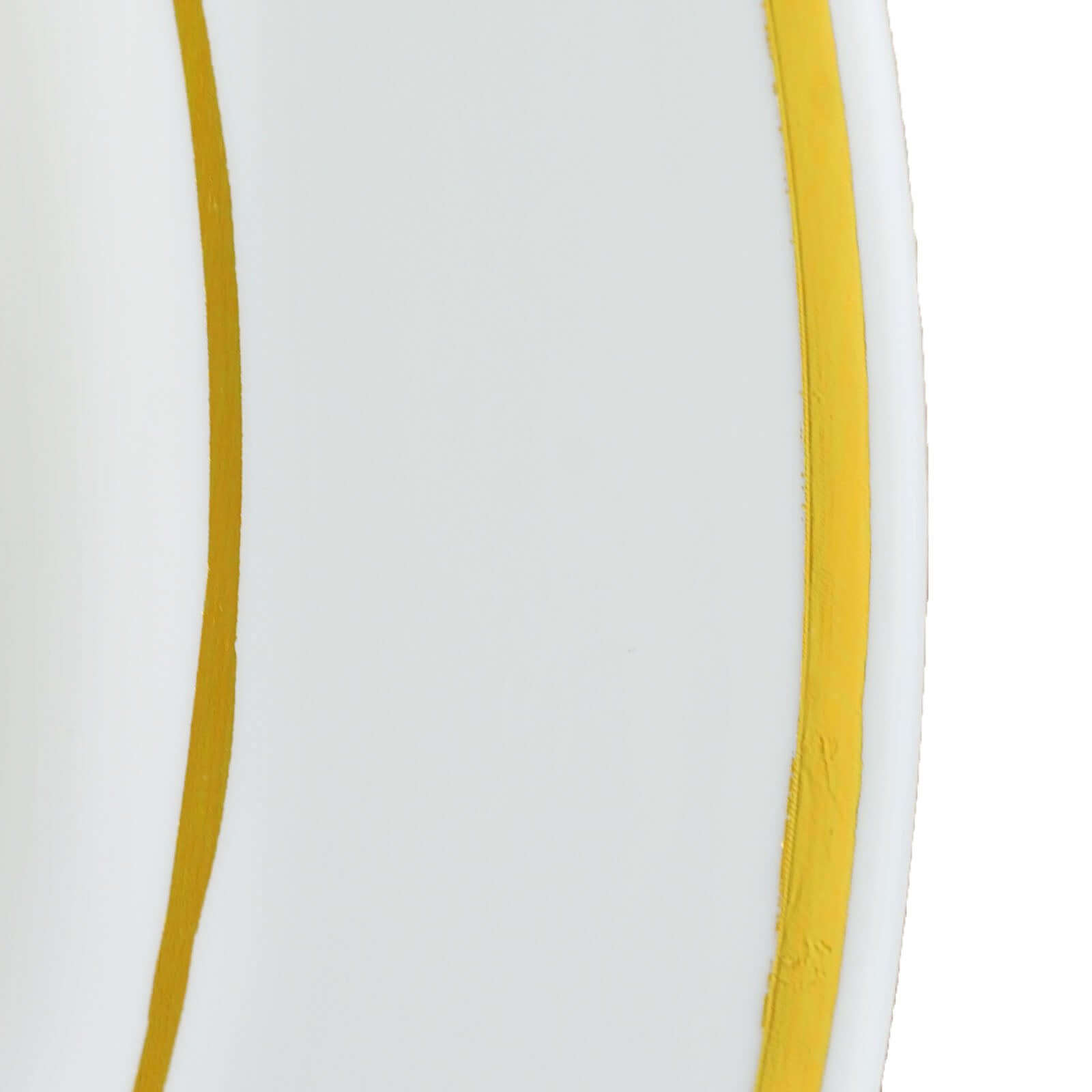 Hot Deal! 10-Pack of 12oz Disposable Plastic Soup Bowls with Elegant Gold Rim, White Color for Parties