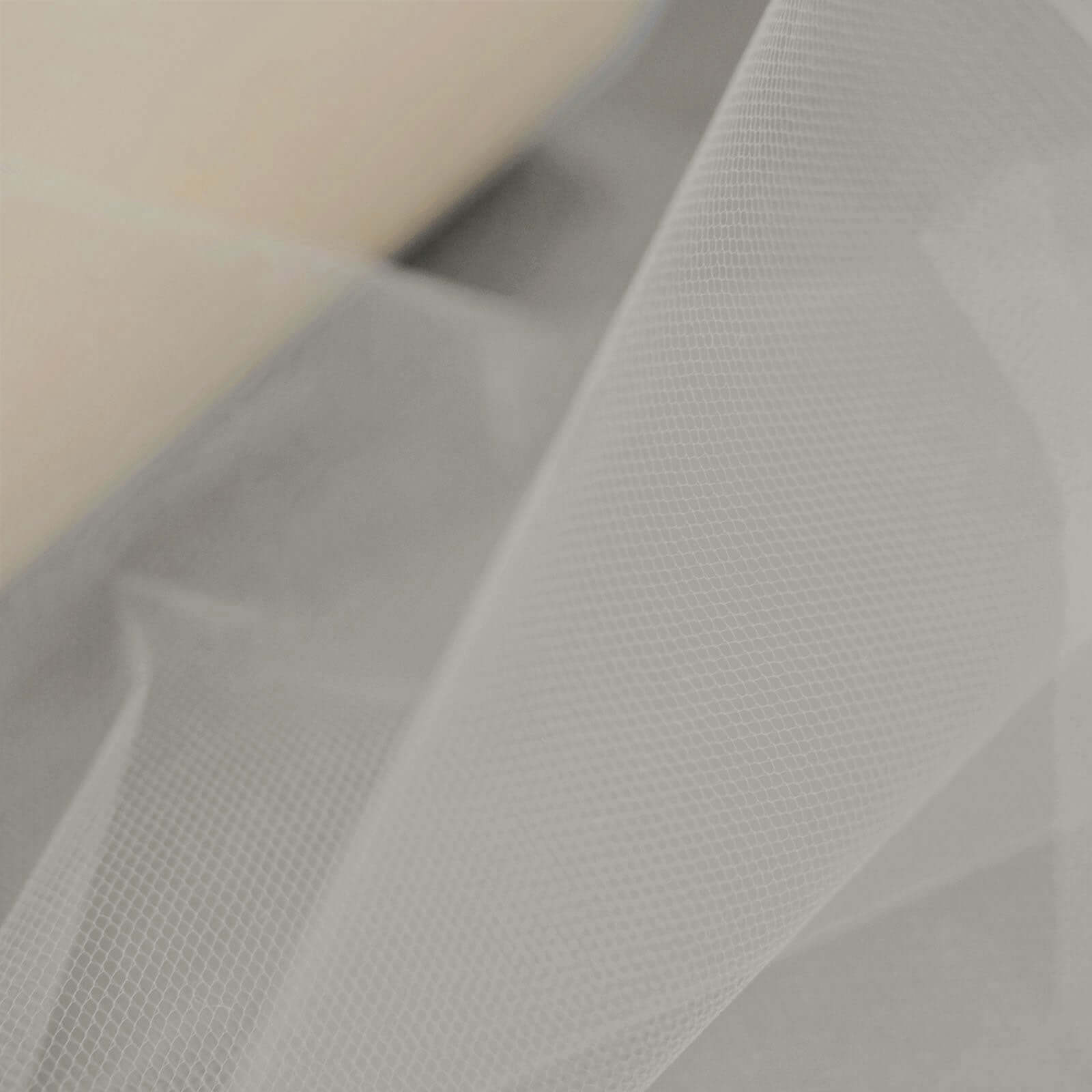 100 Yards of Soft Beige Tulle Fabric Bolt, Ideal for Crafts and Special Occasions