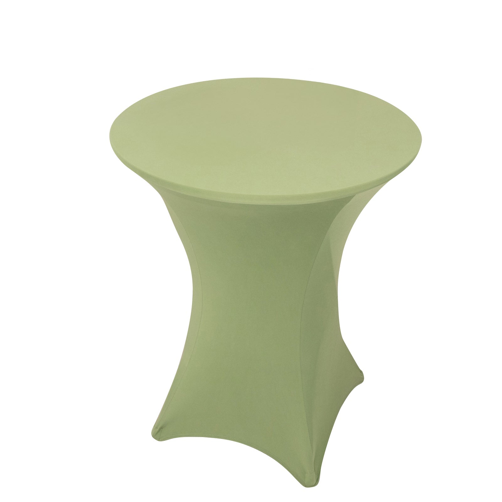 Sage Green Stretch Spandex Fitted Cocktail Table Cover for 33 - 36 Round Tables