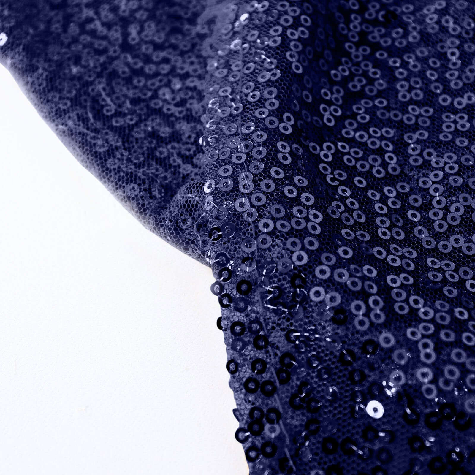 Navy Blue Seamless Glittering 120' Round Sequin Tablecloth - Ideal for Events