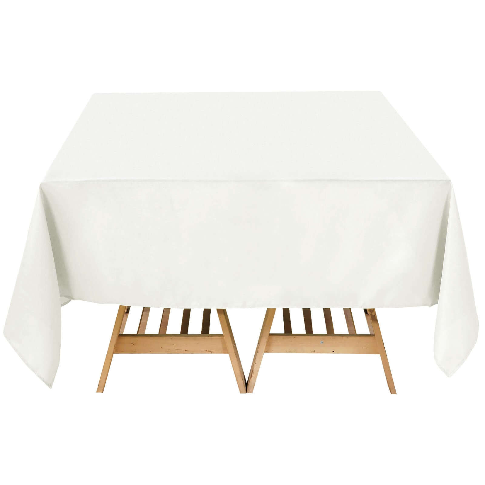 Ivory 70x70 Premium Polyester Wrinkle-Resistant Tablecloth 220GSM - Ideal for Events