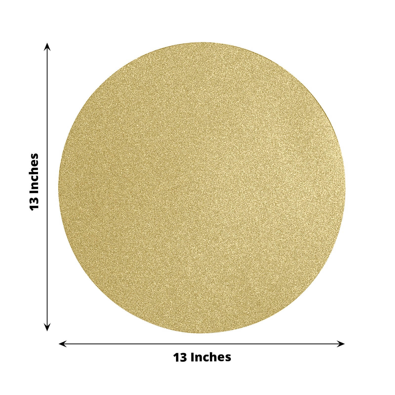 20-Piece Set of Disposable Gold Glitter Paper Placemats - 210GSM, 13" for Elegant Events