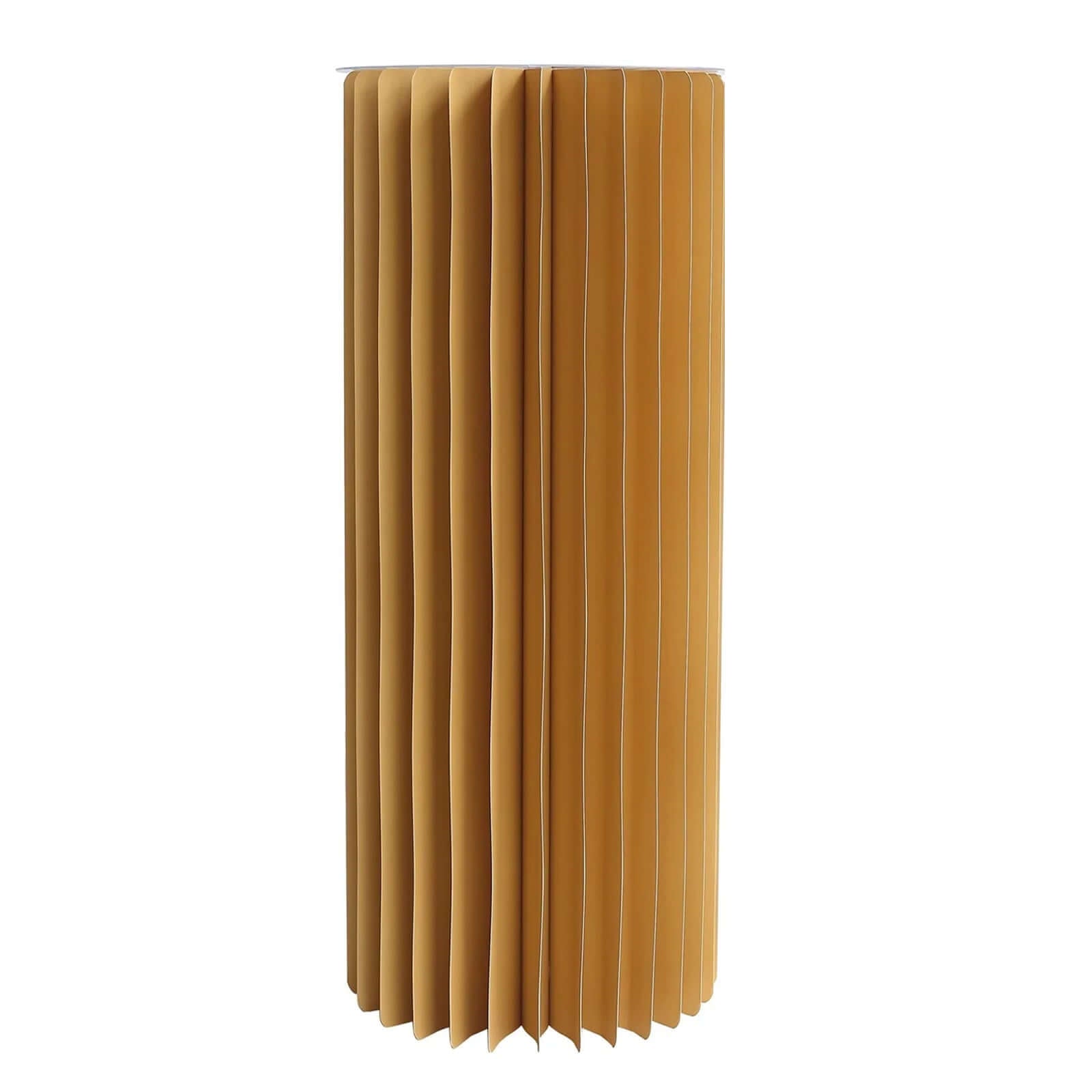 Premium 40 Gold Accordion Cylinder Display Stand with PVC Top Plate