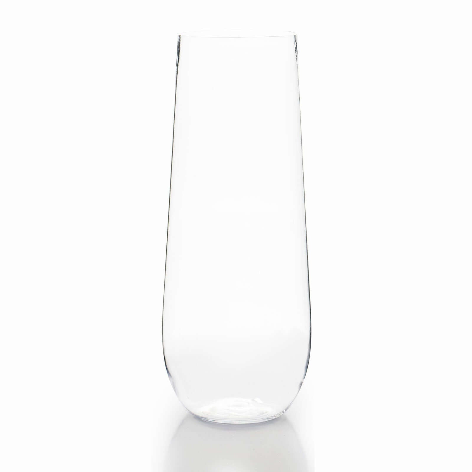 6-Piece Set of Reusable 9oz Clear Plastic Stemless Champagne Flutes - Perfect for All Occasions