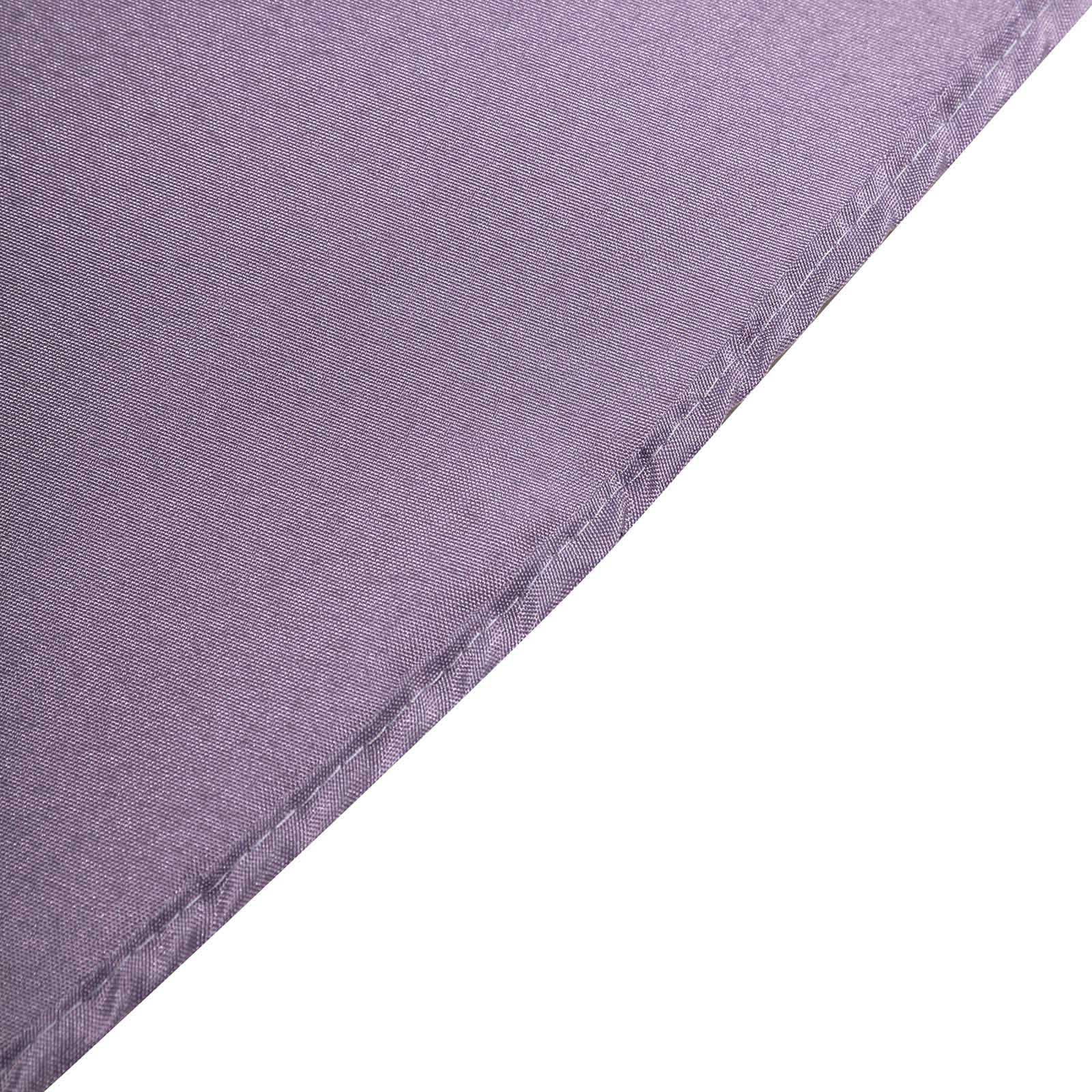 Seamless Wrinkle-Resistant Violet Amethyst 120' Polyester Round Tablecloth - Ideal for Events