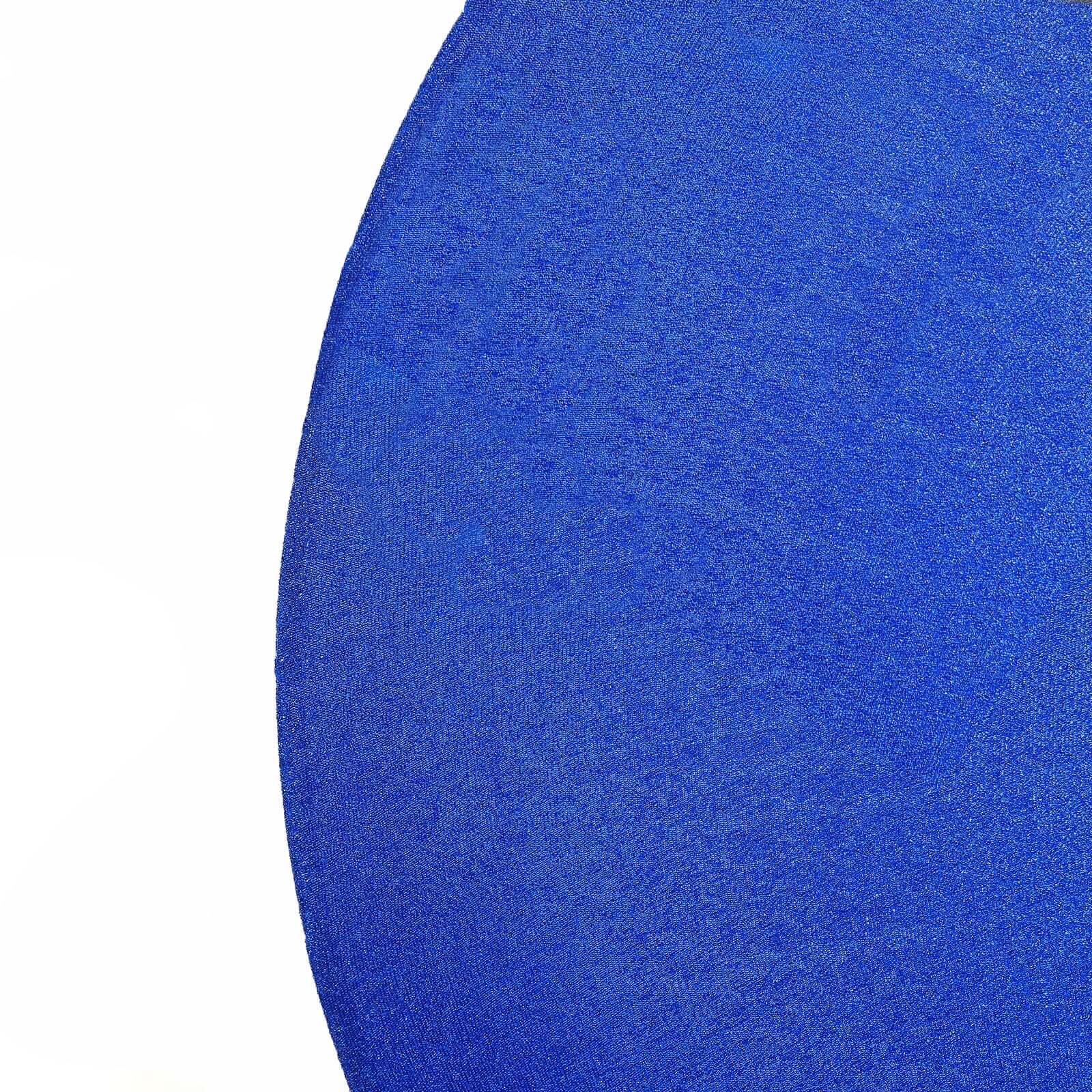 7.5ft Royal Blue Metallic Shimmer Tinsel Spandex Double-Sided Wedding Arch Cover - Ideal Photo Backdrop