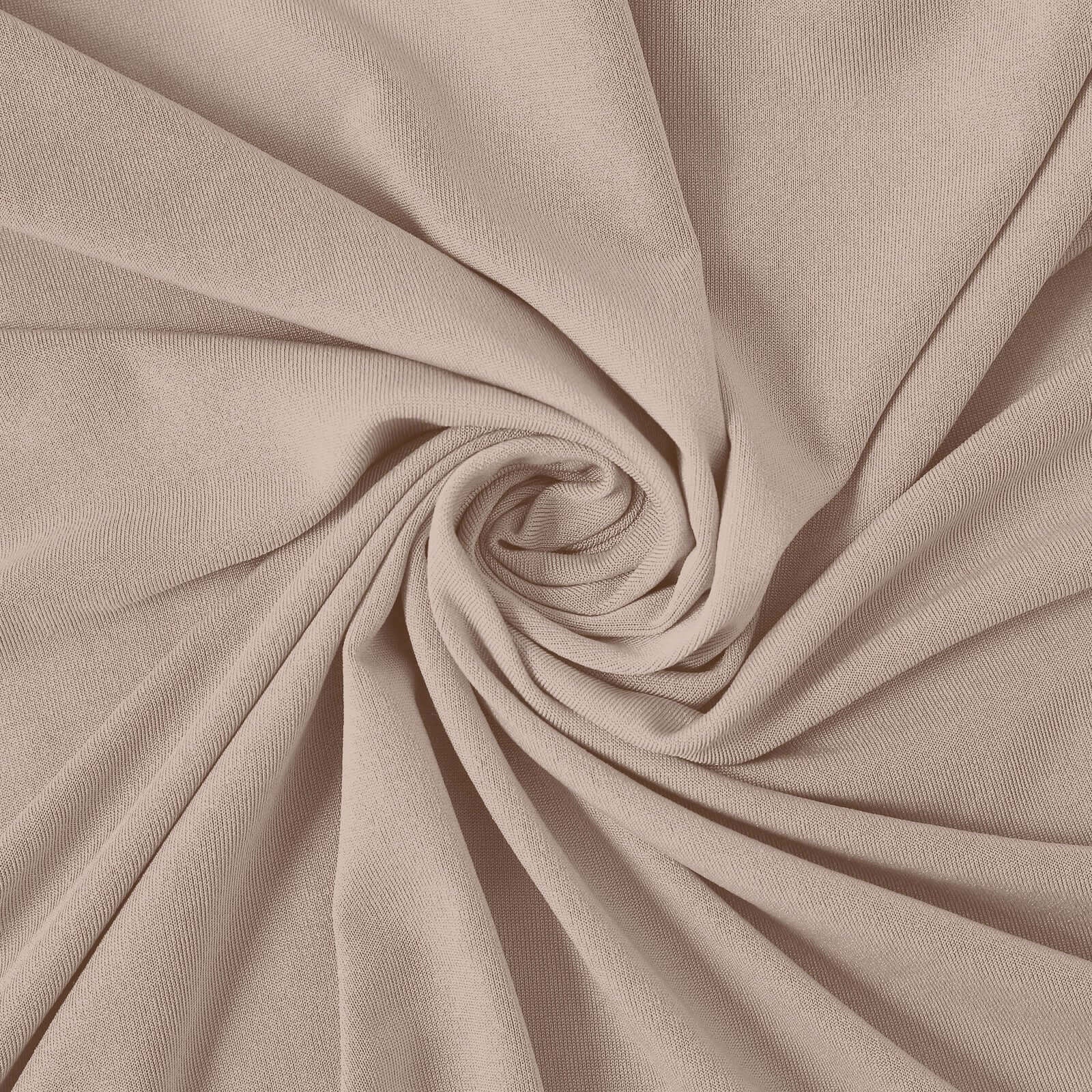 Set of 2 Nude Spandex Fitted Covers for 6ft & 8ft Round Top & Double Arch Wedding Backdrop Stands
