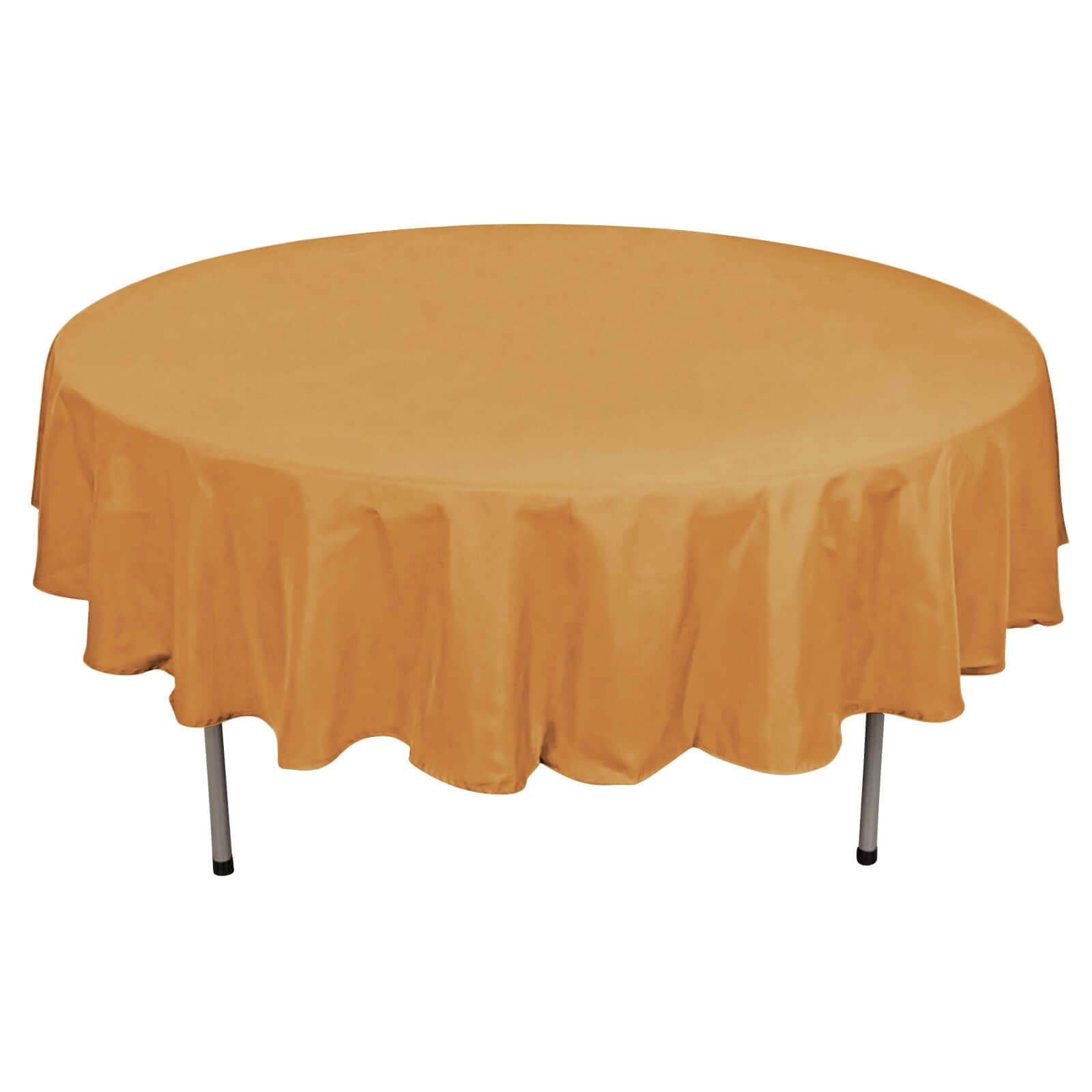 Gold 90-Inch Round Polyester Tablecloth: Stain & Wrinkle-Resistant for Party & Gatherings, Ideal Deal!