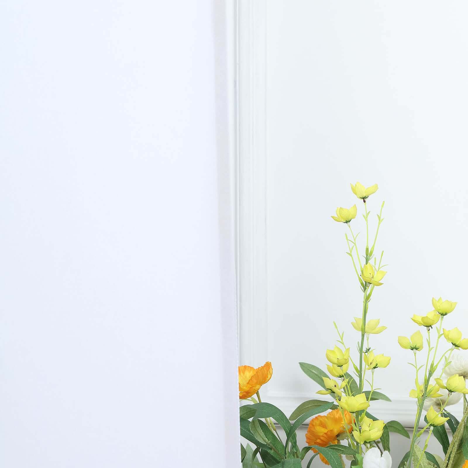 7ft Matte White Spandex Custom-Fit Double-Sided Half Moon Wedding Arch Backdrop Cover