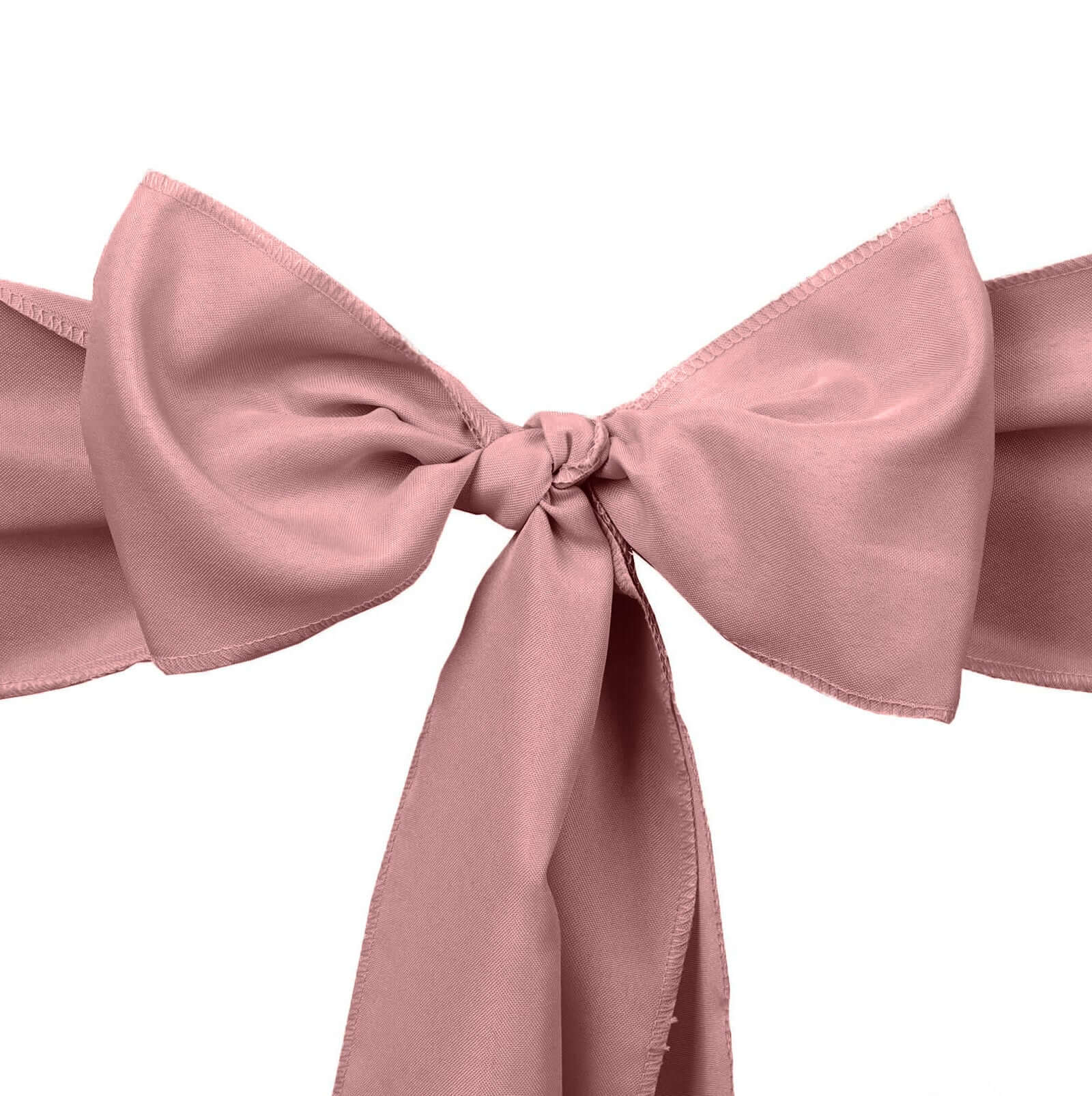 Set of 5 Dusty Rose Polyester Chair Sashes, 6 Inches Wide by 108 Inches Long