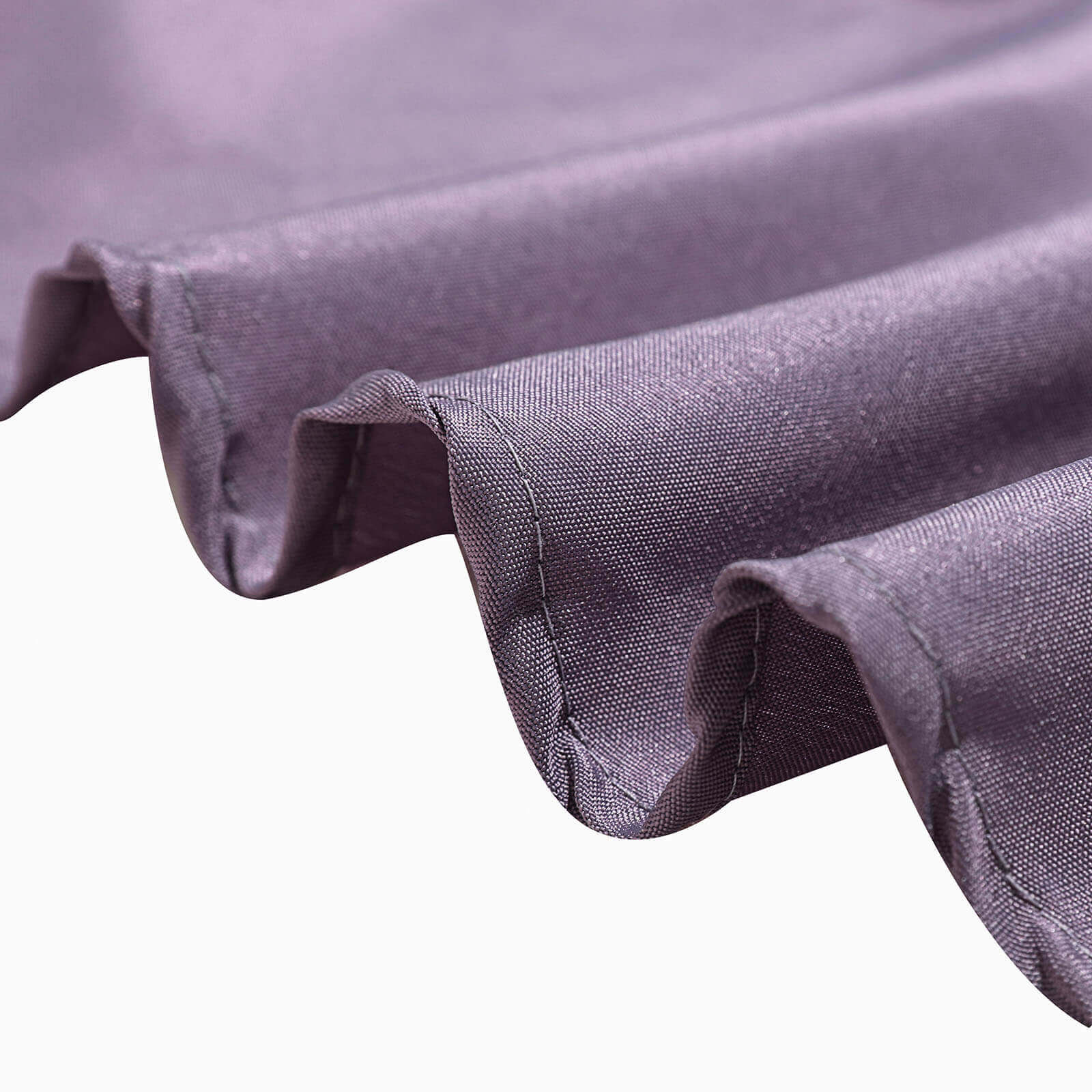 Stain & Wrinkle-Resistant 90' Round Violet Amethyst Polyester Tablecloth