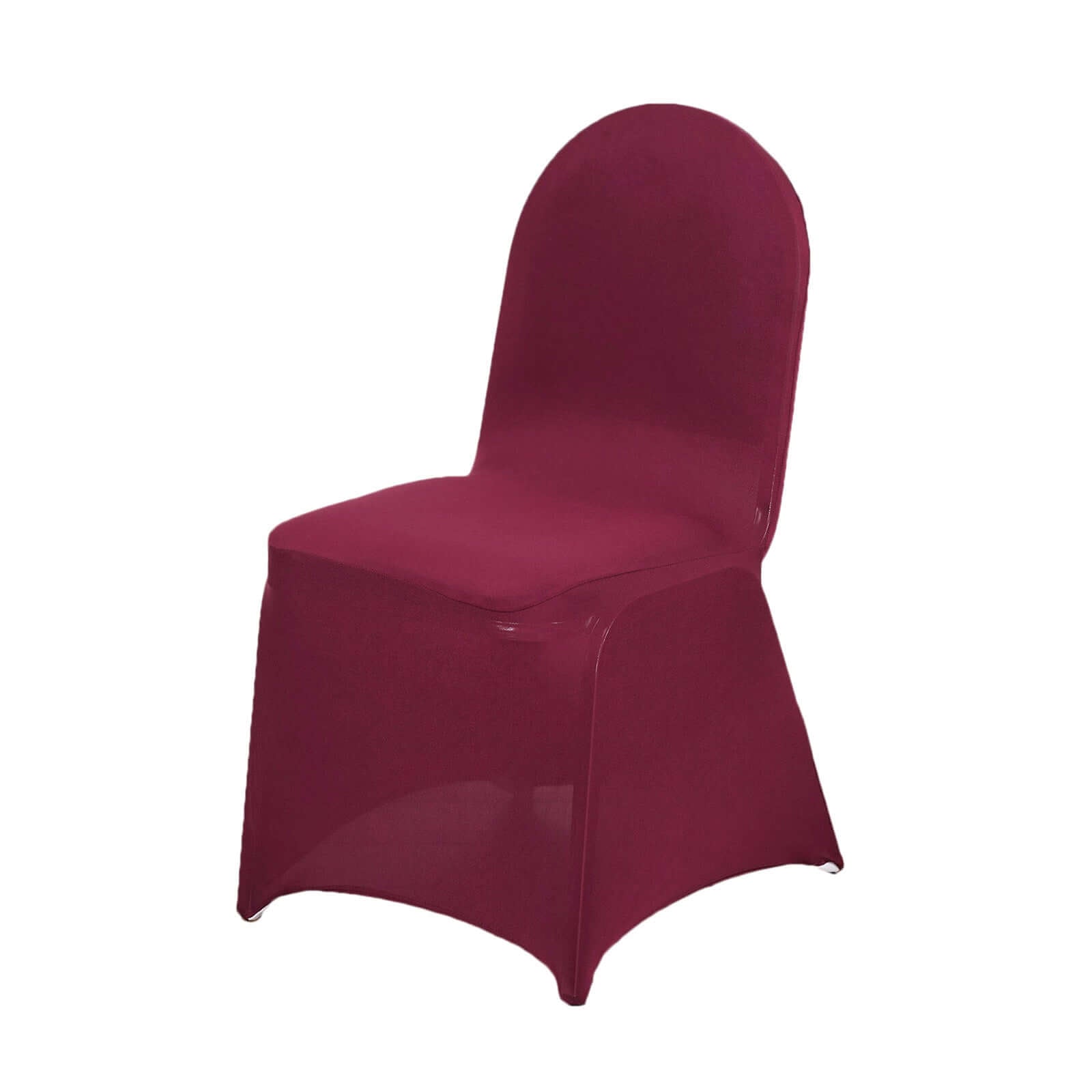 Hot Sale! Burgundy Spandex Stretch Slip-On Chair Cover for Banquet Chairs - 160GSM Premium Fabric