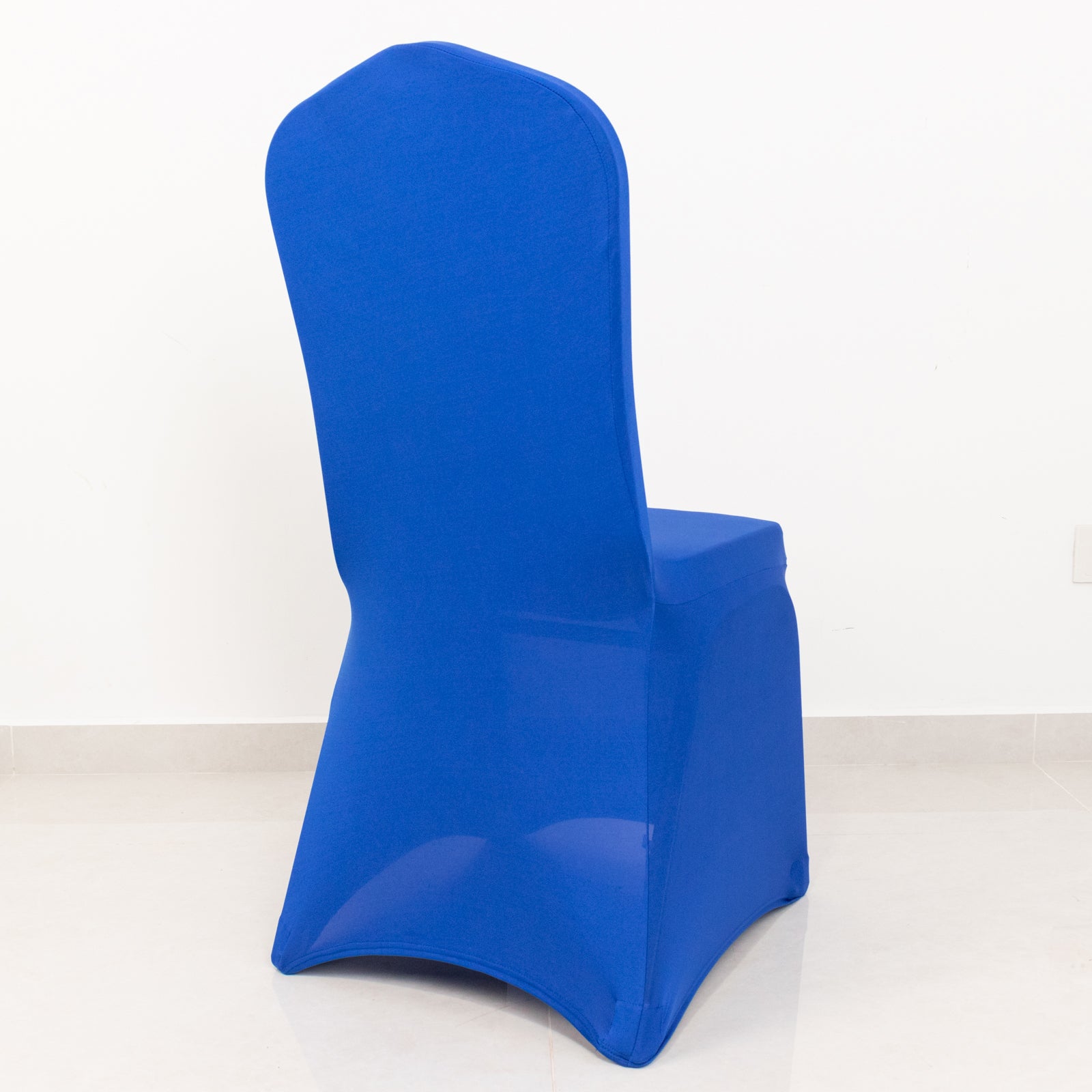 Royal Blue Premium 220GSM Stretch Spandex Chair Cover with Foot Pockets for Banquets