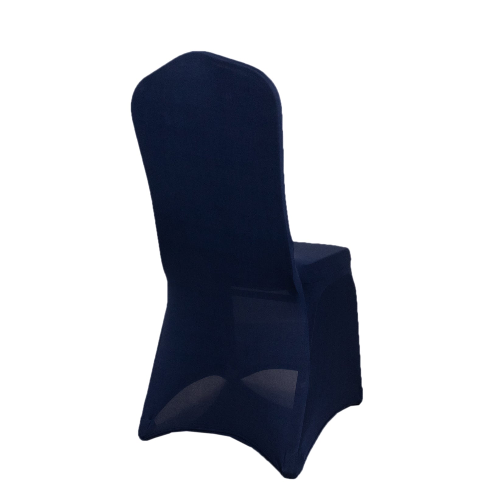 Hot Deal! Navy Blue Premium 220GSM Spandex Stretch Chair Cover with Foot Pockets for Banquet Chairs