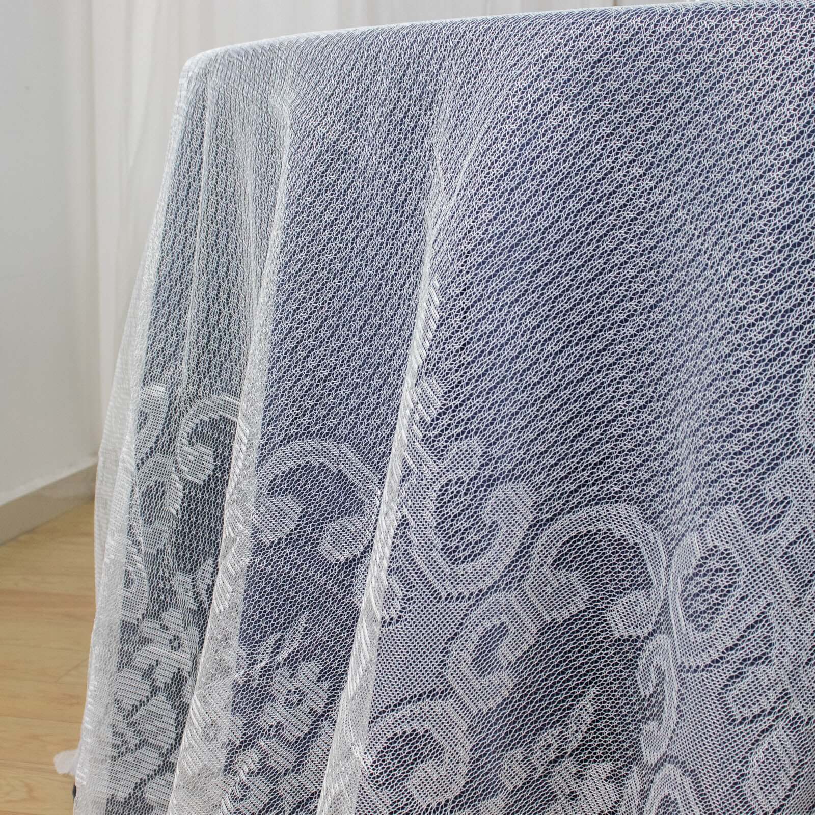 Ivory 120-Inch Seamless Premium Lace Round Tablecloth for Elegant Celebrations