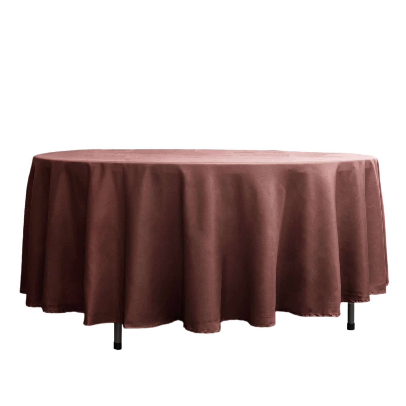 Premium Polyester 108-Inch Round Chocolate Tablecloth - Wrinkle-Free & Stain-Resistant