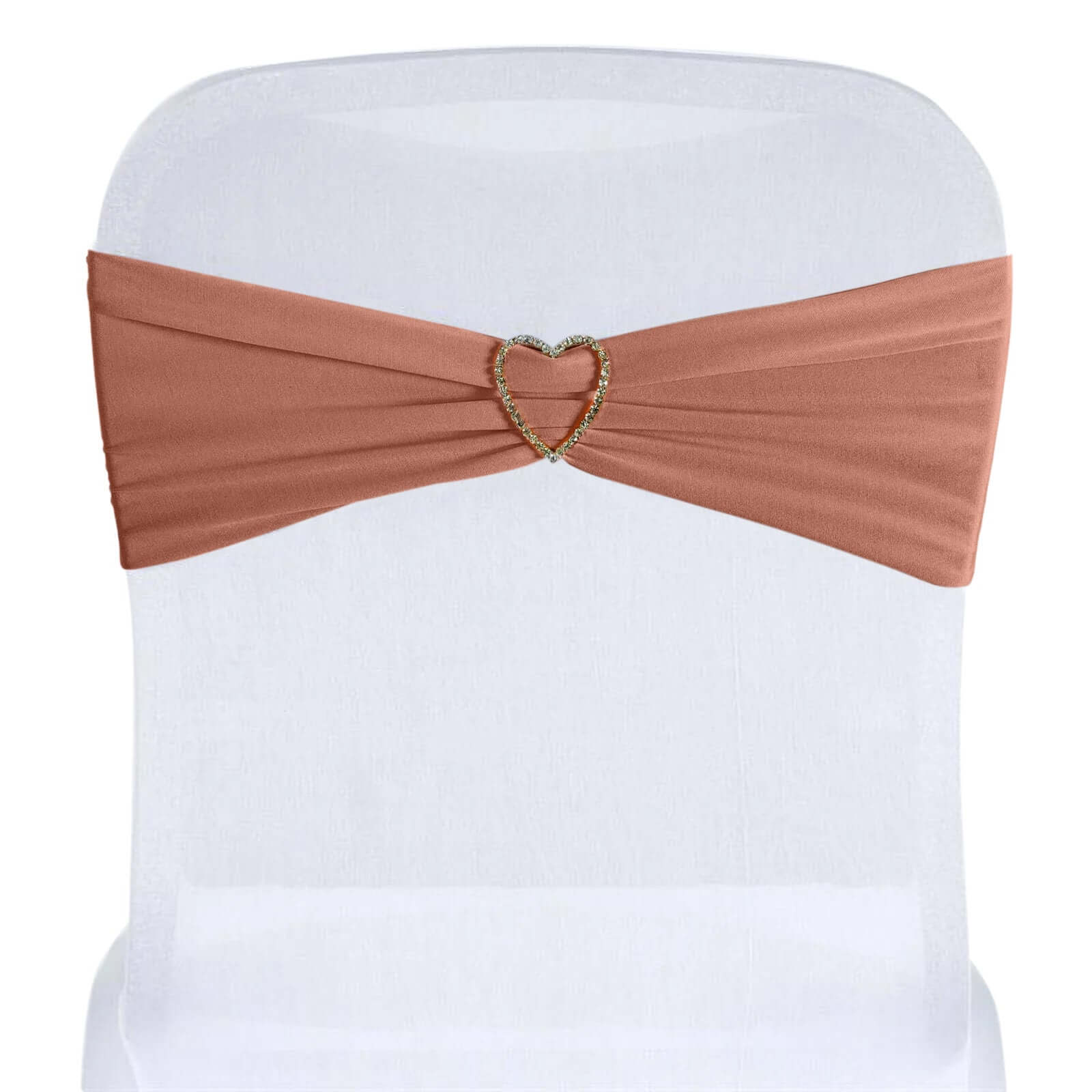 5-Pack Heavy-Duty Stretch Spandex Chair Sashes in Terracotta (Rust) - Ideal for Decorating