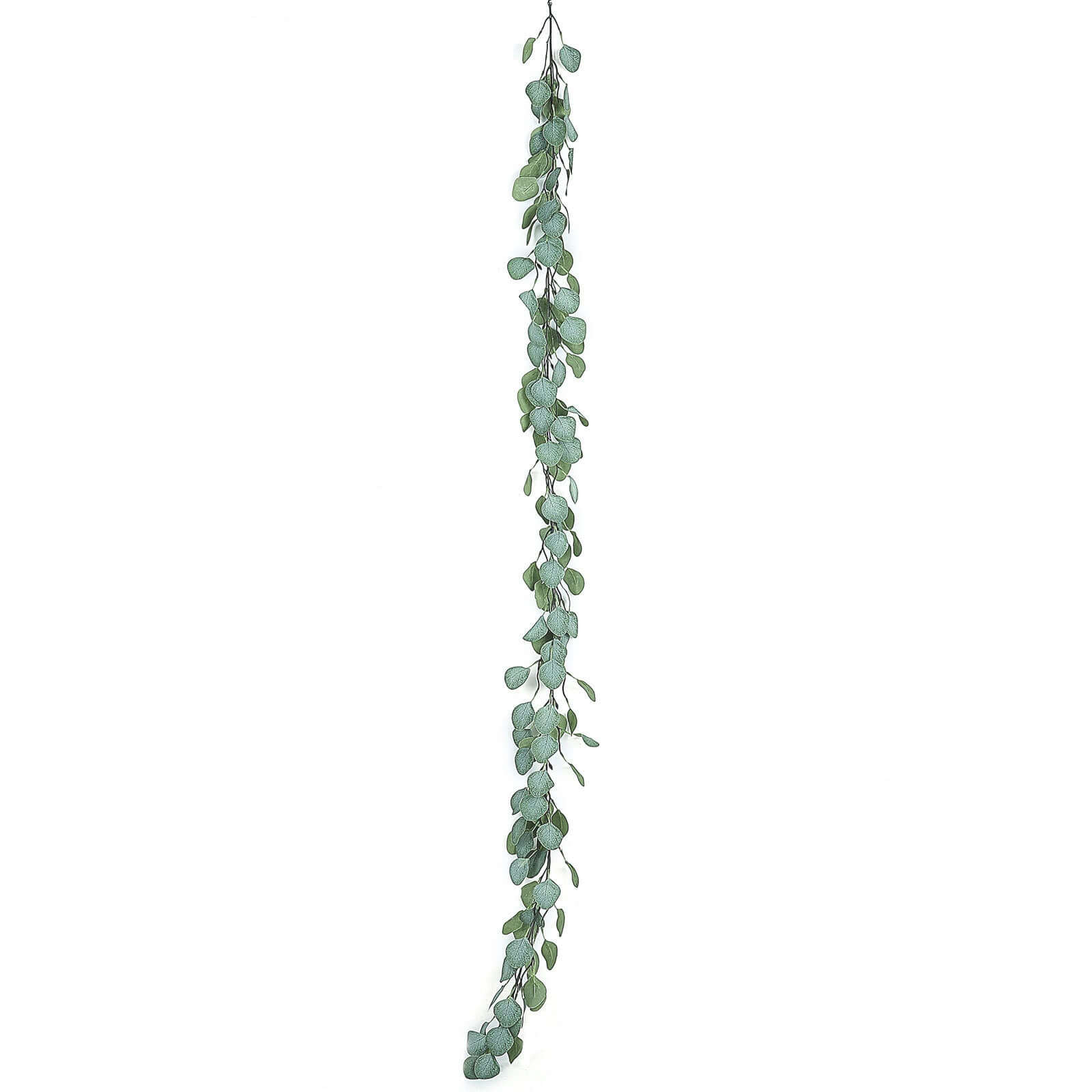 6.5ft Frosted Green Artificial Silk Eucalyptus Leaf Garland for Decorative Use