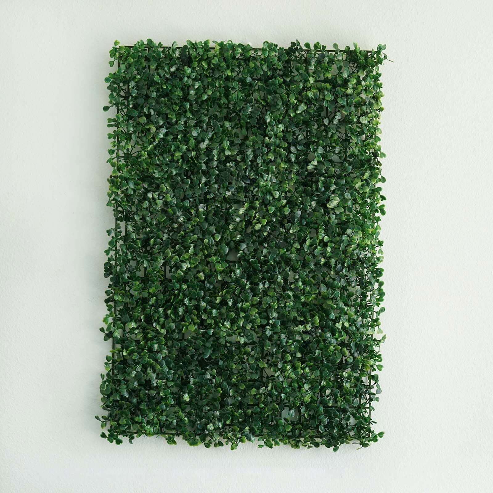 11 Sq ft. Artificial Dark Green Boxwood Hedge Mat - Set of 4 Panels